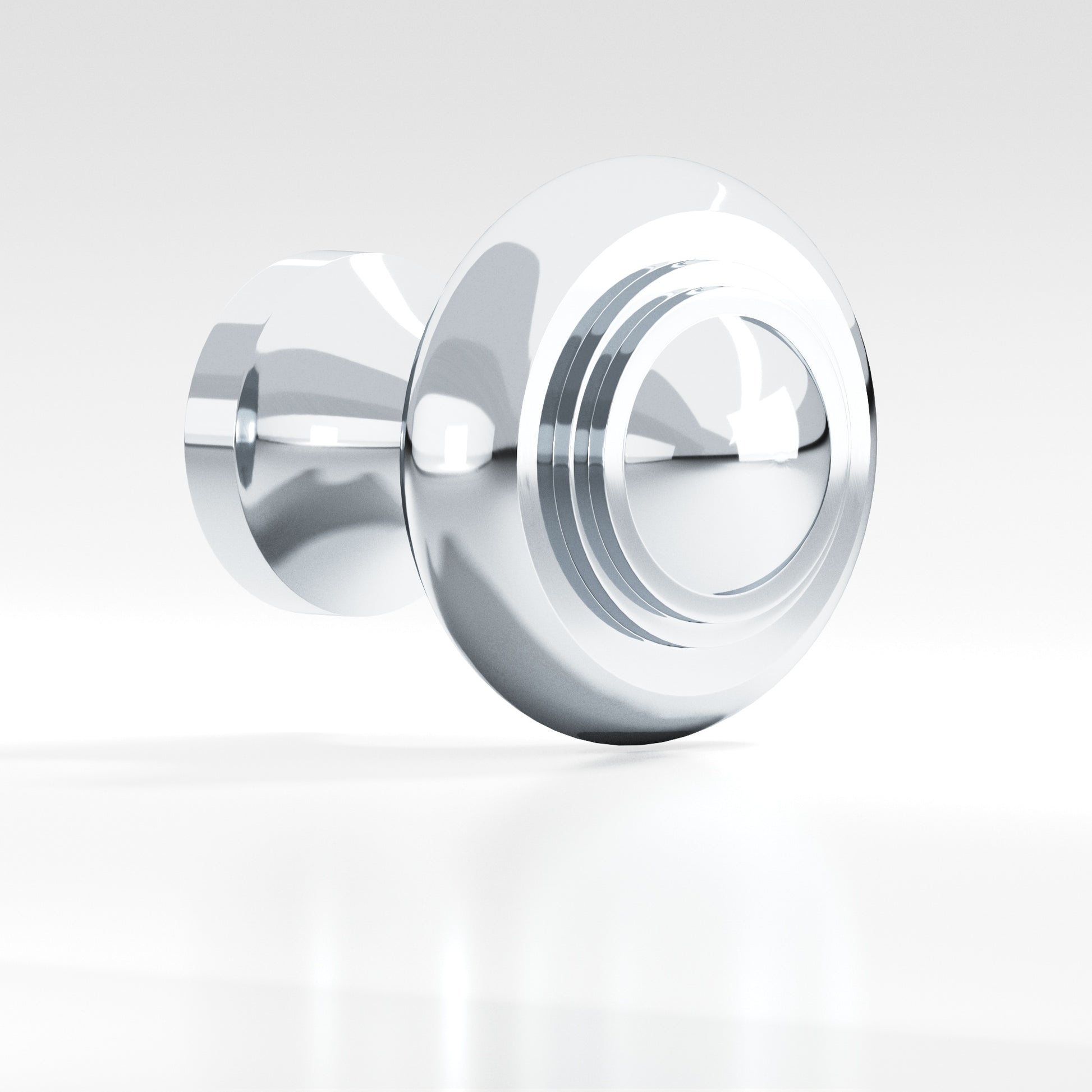 Colonial Bronze Series 676 1.5" Round Stepped Cabinet Knob Back-To-Back Shower Kit Polished Chrome / 1.5"