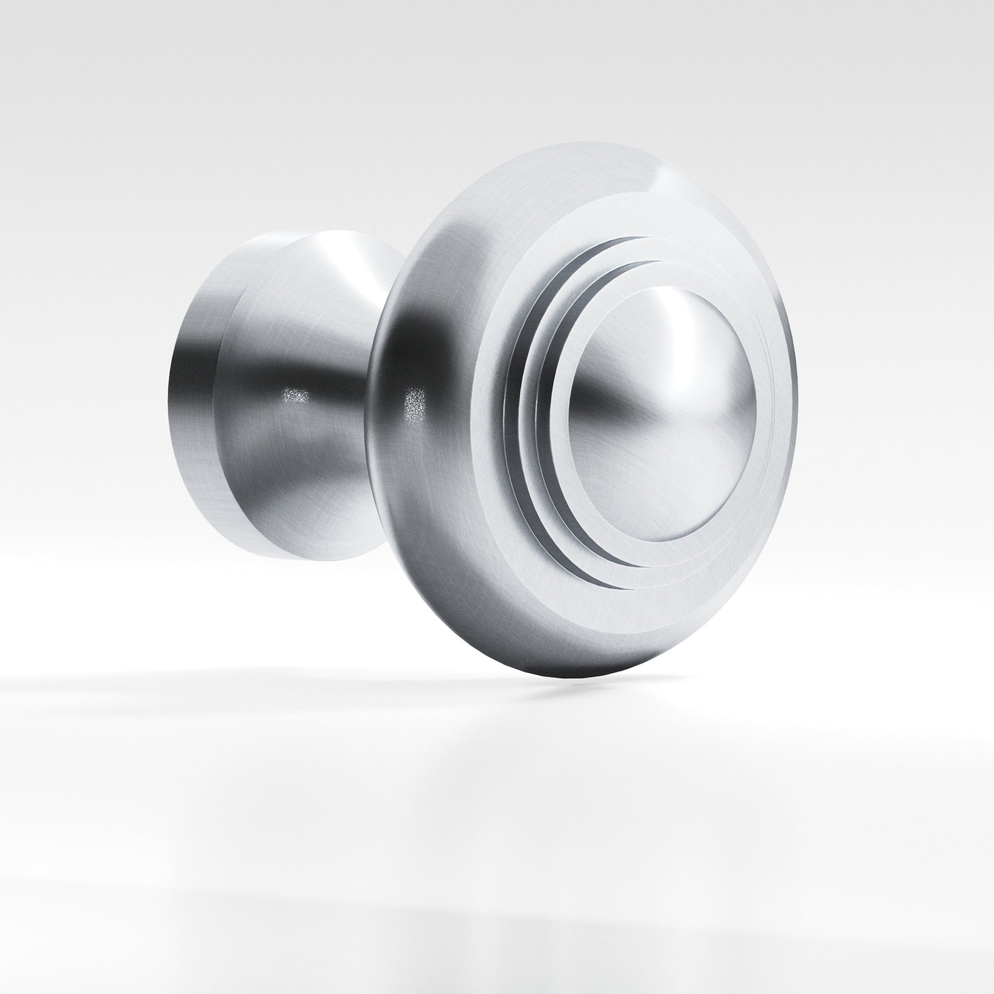 Colonial Bronze Series 674 1.1875" Round Stepped Cabinet Knob Back-To-Back Shower Kit Satin Chrome / 1.1875"