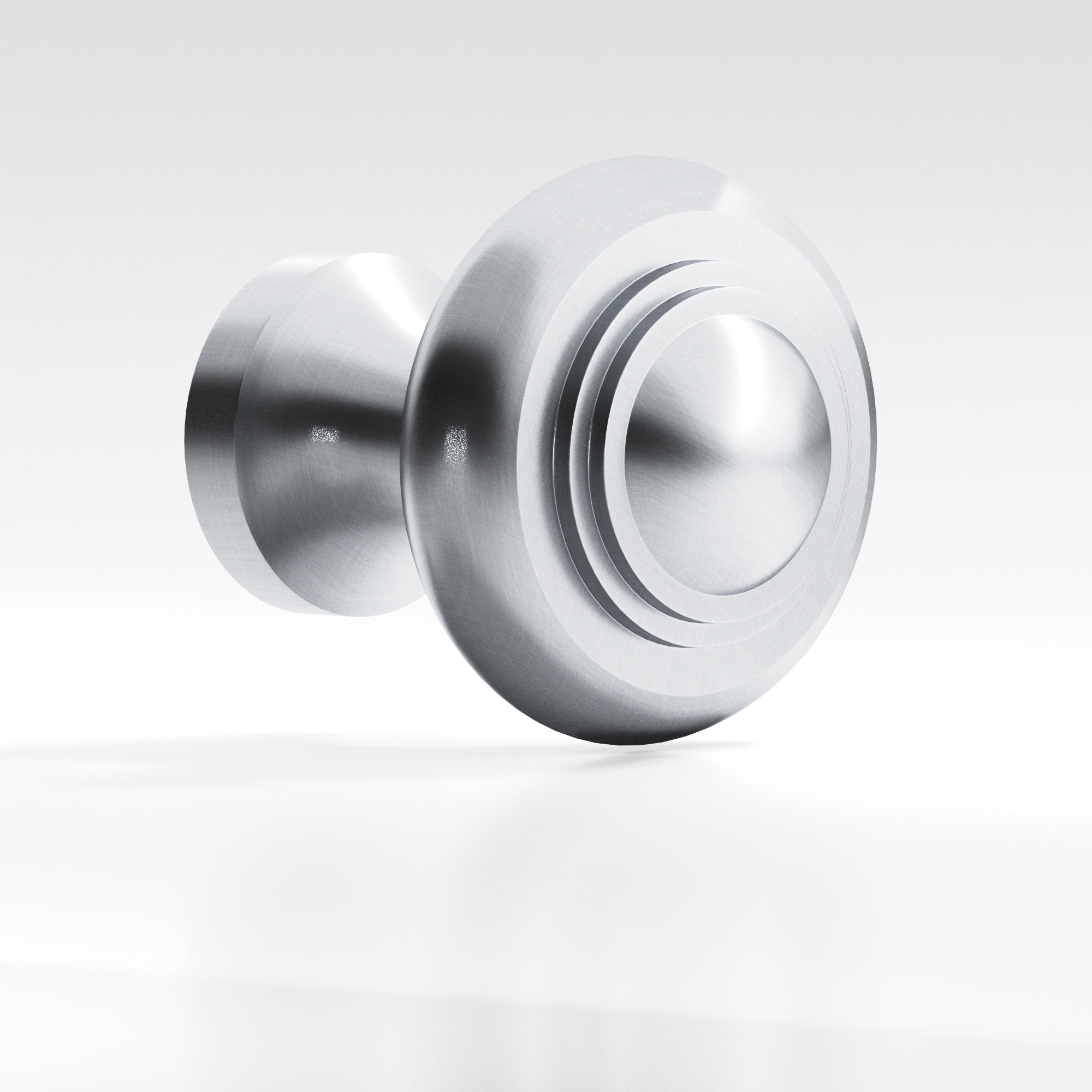 Colonial Bronze Series 676 1.5" Round Stepped Cabinet Knob Back-To-Back Shower Kit Satin Chrome / 1.5"