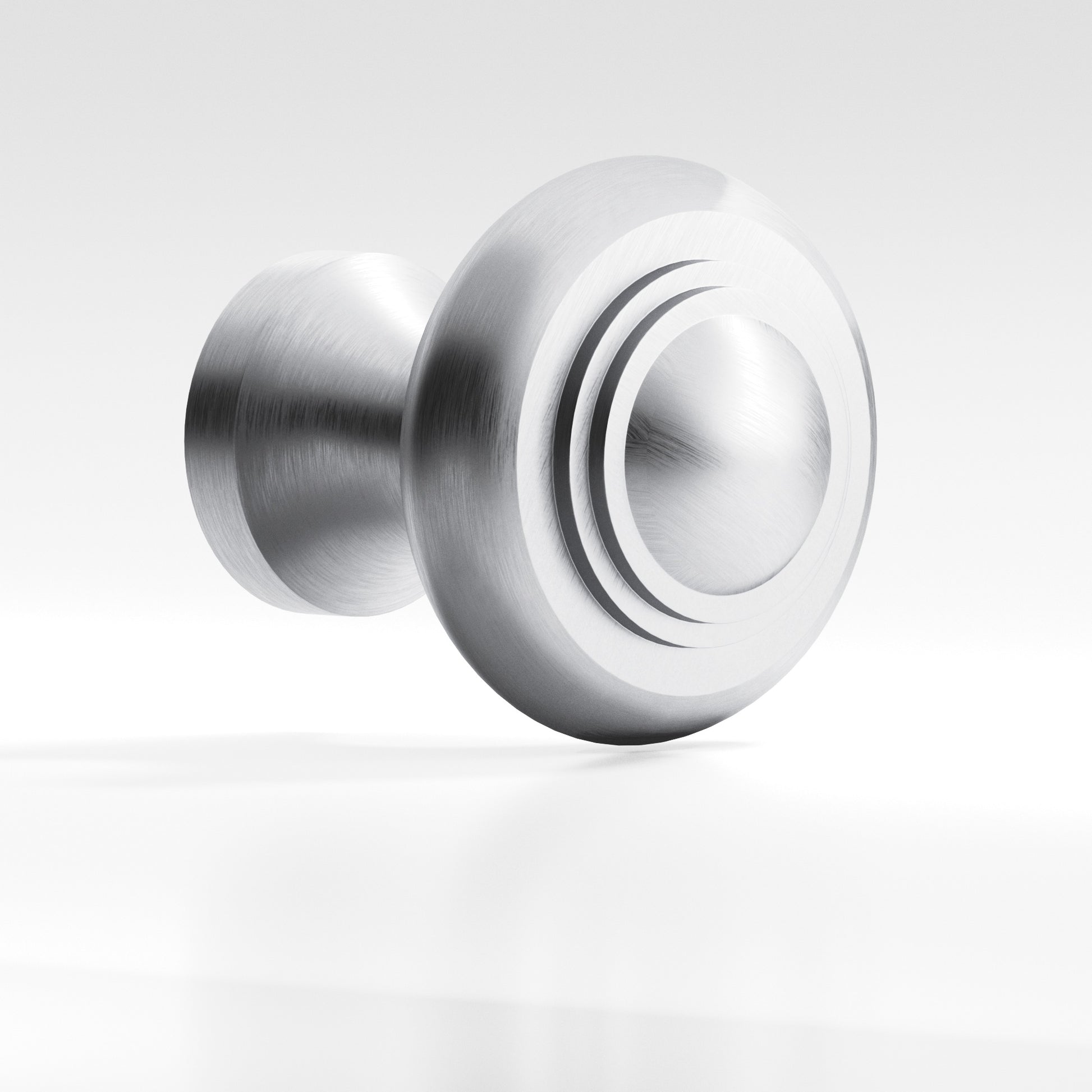 Colonial Bronze Series 676 1.5" Round Stepped Cabinet Knob Back-To-Back Shower Kit Matte Satin Chrome / 1.5"