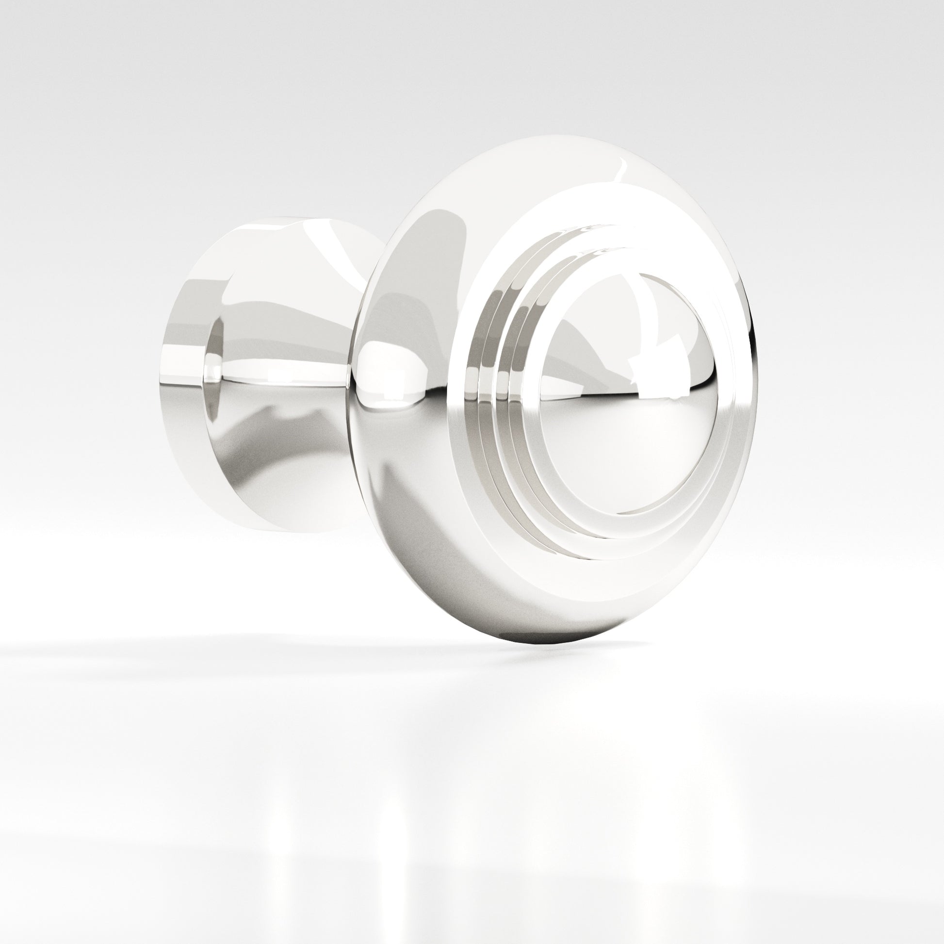 Colonial Bronze Series 674 1.1875" Round Stepped Cabinet Knob Back-To-Back Shower Kit Polished Nickel / 1.1875"