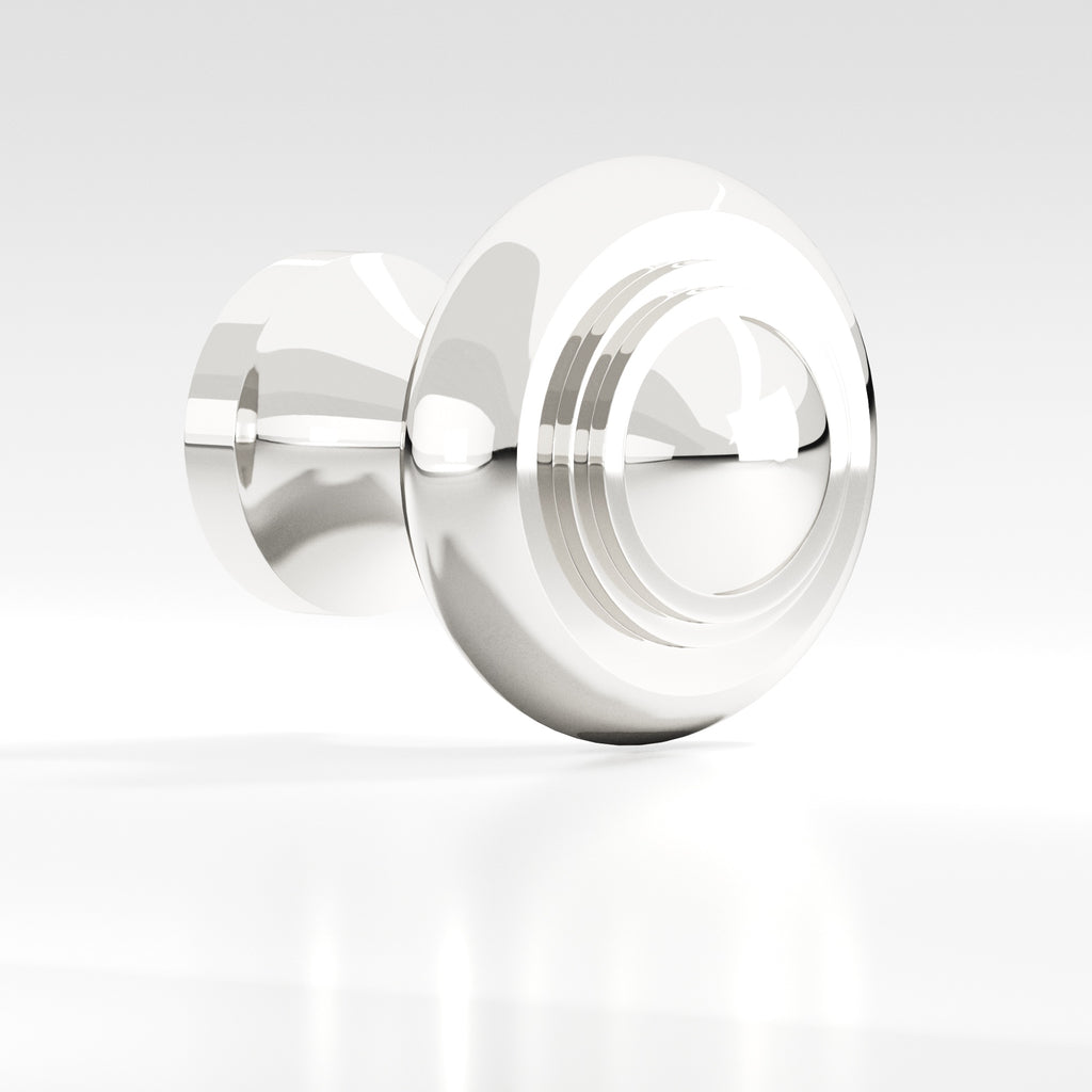 Colonial Bronze Series 676 1.5" Round Stepped Cabinet Knob Back-To-Back Shower Kit Polished Nickel / 1.5"