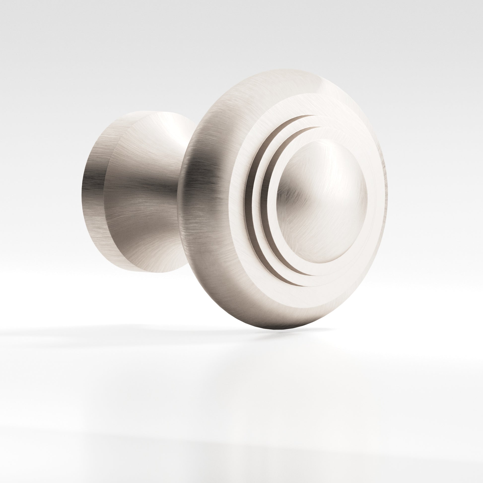Colonial Bronze Series 676 1.5" Round Stepped Cabinet Knob Back-To-Back Shower Kit Matte Satin Nickel / 1.5"