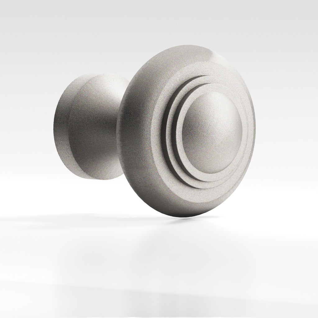 Colonial Bronze Series 676 1.5" Round Stepped Cabinet Knob Back-To-Back Shower Kit Frost Nickel™ / 1.5"