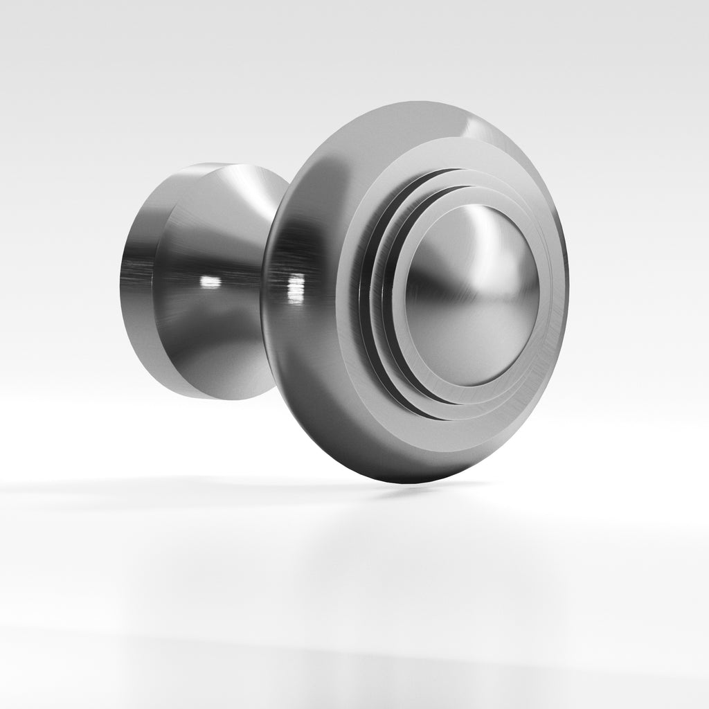 Colonial Bronze Series 676 1.5" Round Stepped Cabinet Knob Back-To-Back Shower Kit Graphite / 1.5"