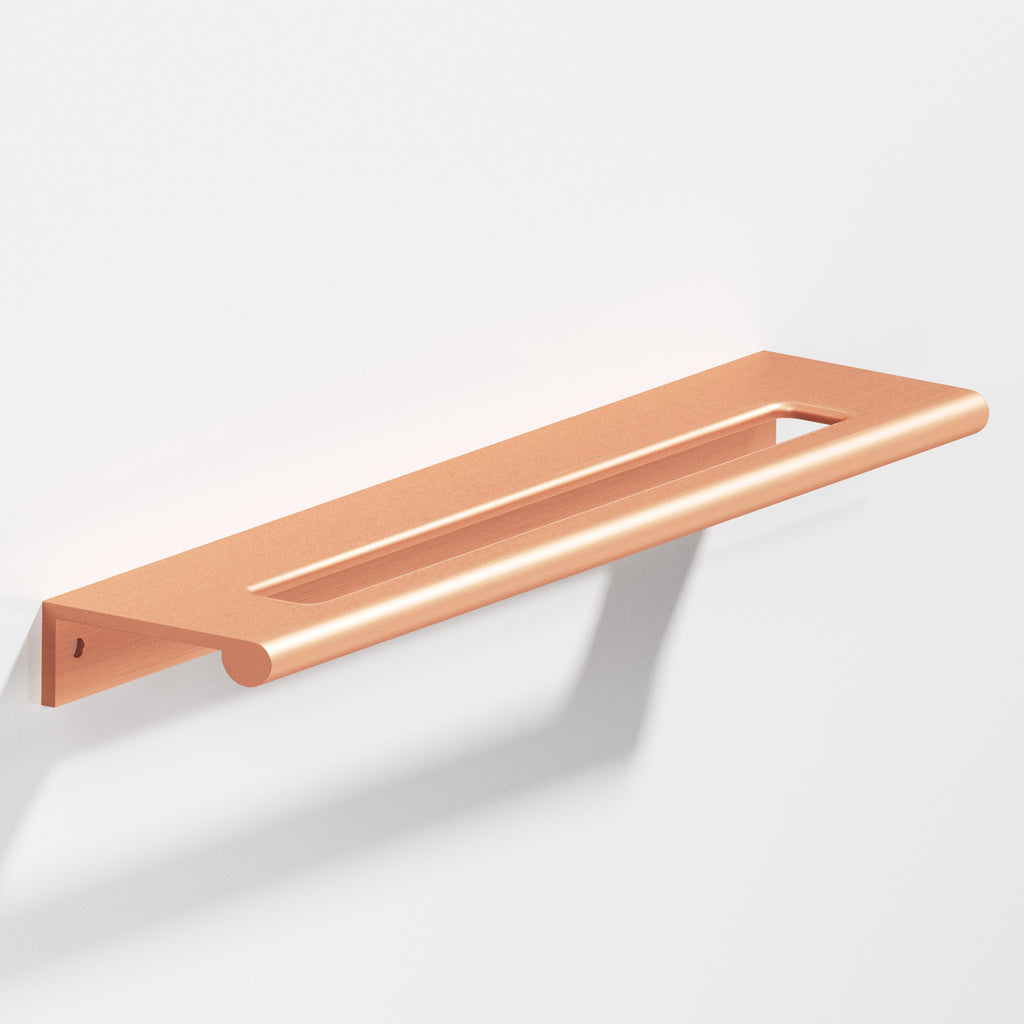 Colonial Bronze Series 701 8" Edge Pull With Fully-Rounded Lip And Center Coutout Matte Satin Copper / 8"