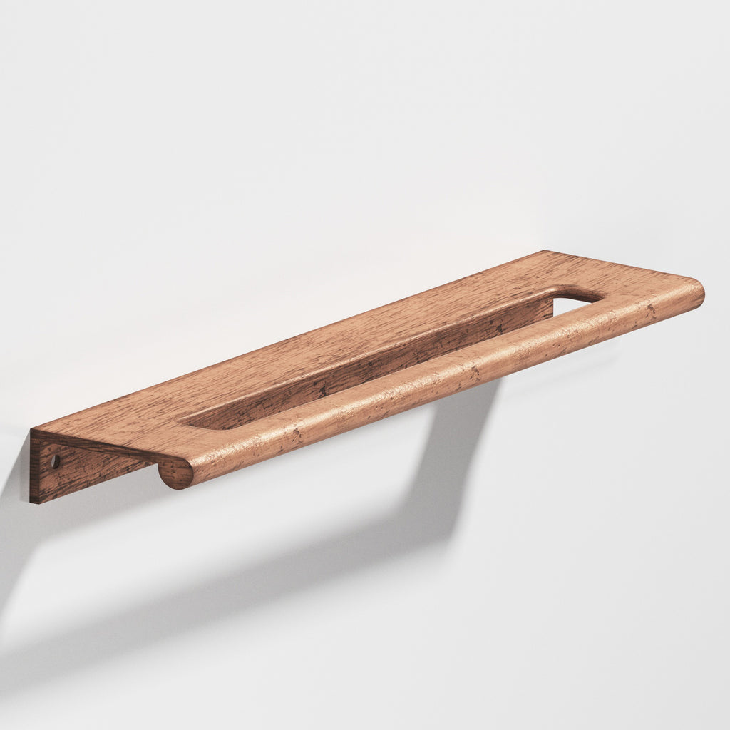 Colonial Bronze Series 701 12" Edge Pull With Fully-Rounded Lip And Center Coutout Distressed Antique Copper / 12"