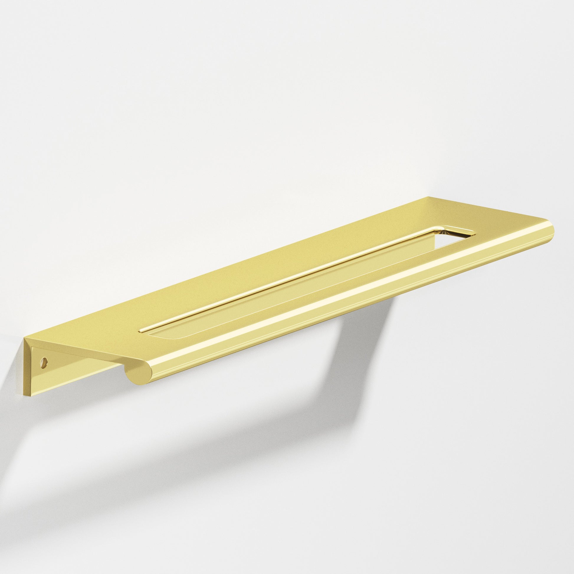 Colonial Bronze Series 701 3" Edge Pull With Fully-Rounded Lip And Center Coutout Polished Brass / 3"