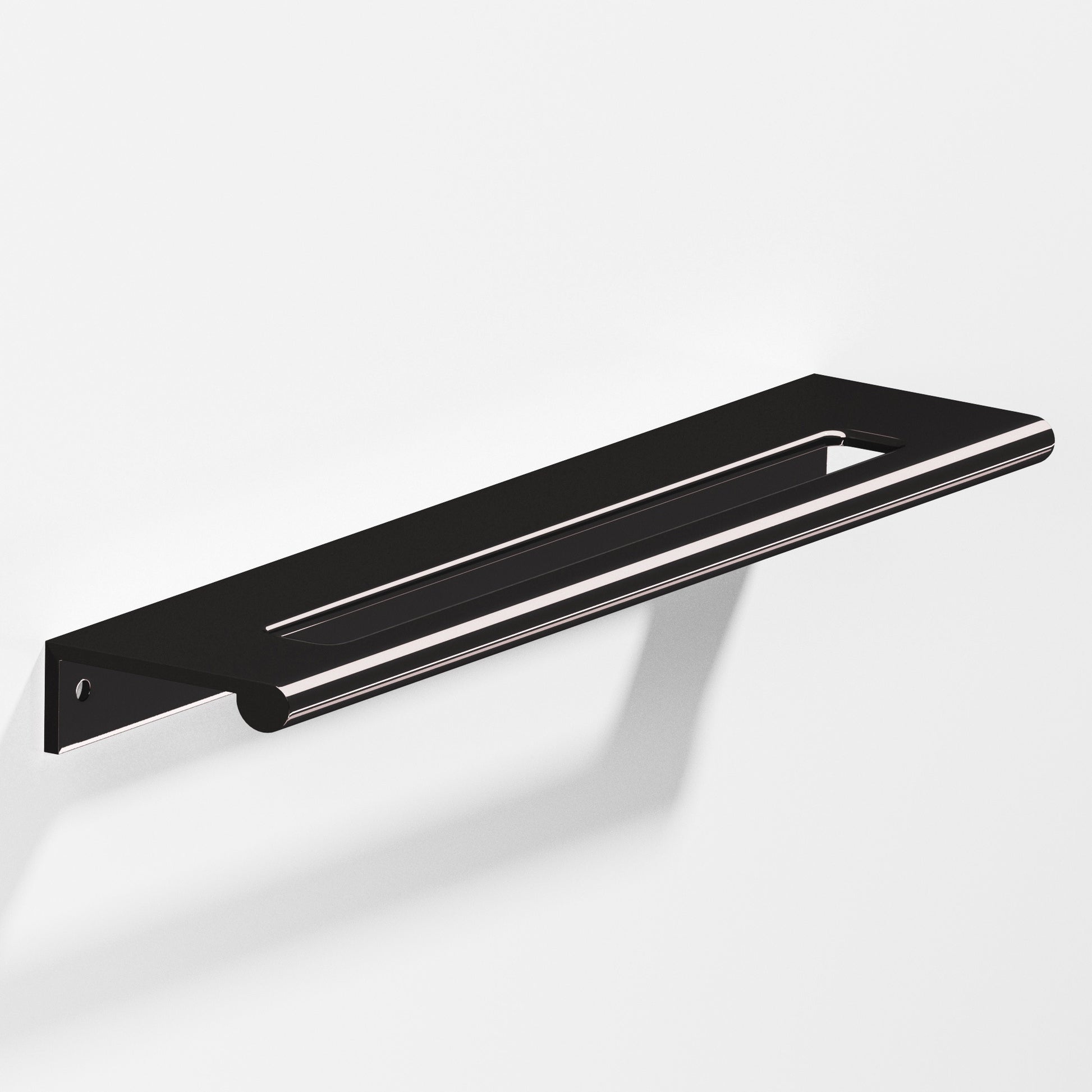 Colonial Bronze Series 701 6" Edge Pull With Fully-Rounded Lip And Center Coutout Satin Black / 6"