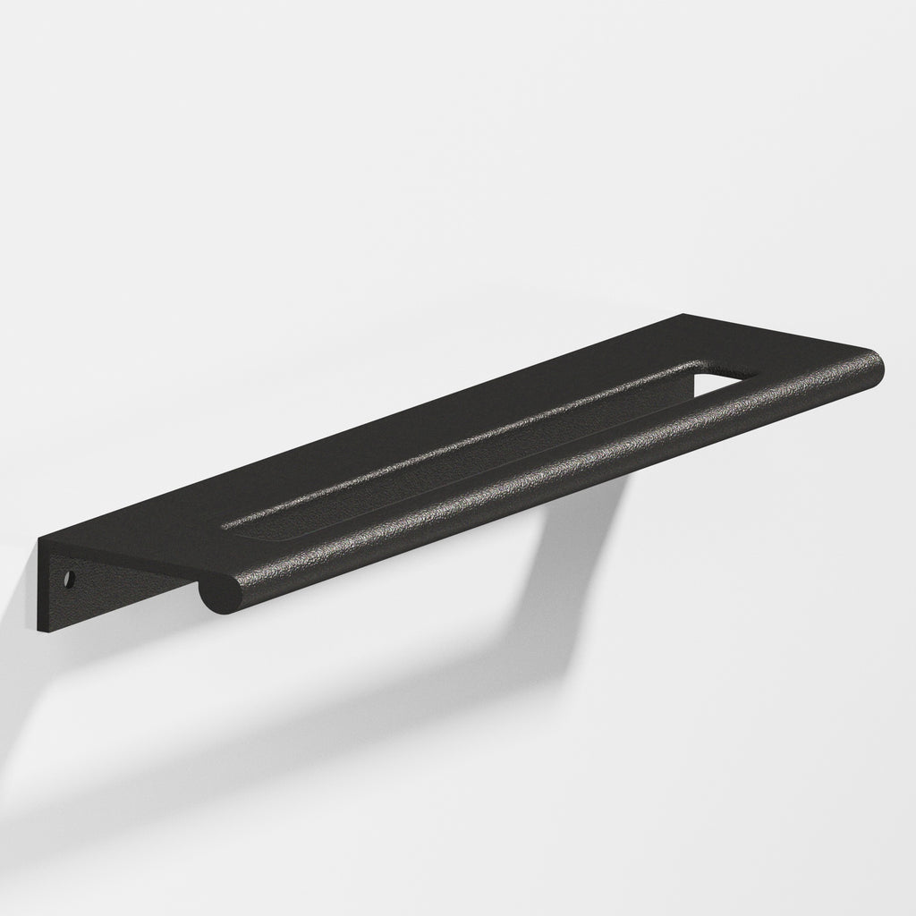 Colonial Bronze Series 701 16" Edge Pull With Fully-Rounded Lip And Center Coutout Frost Black™ / 16"