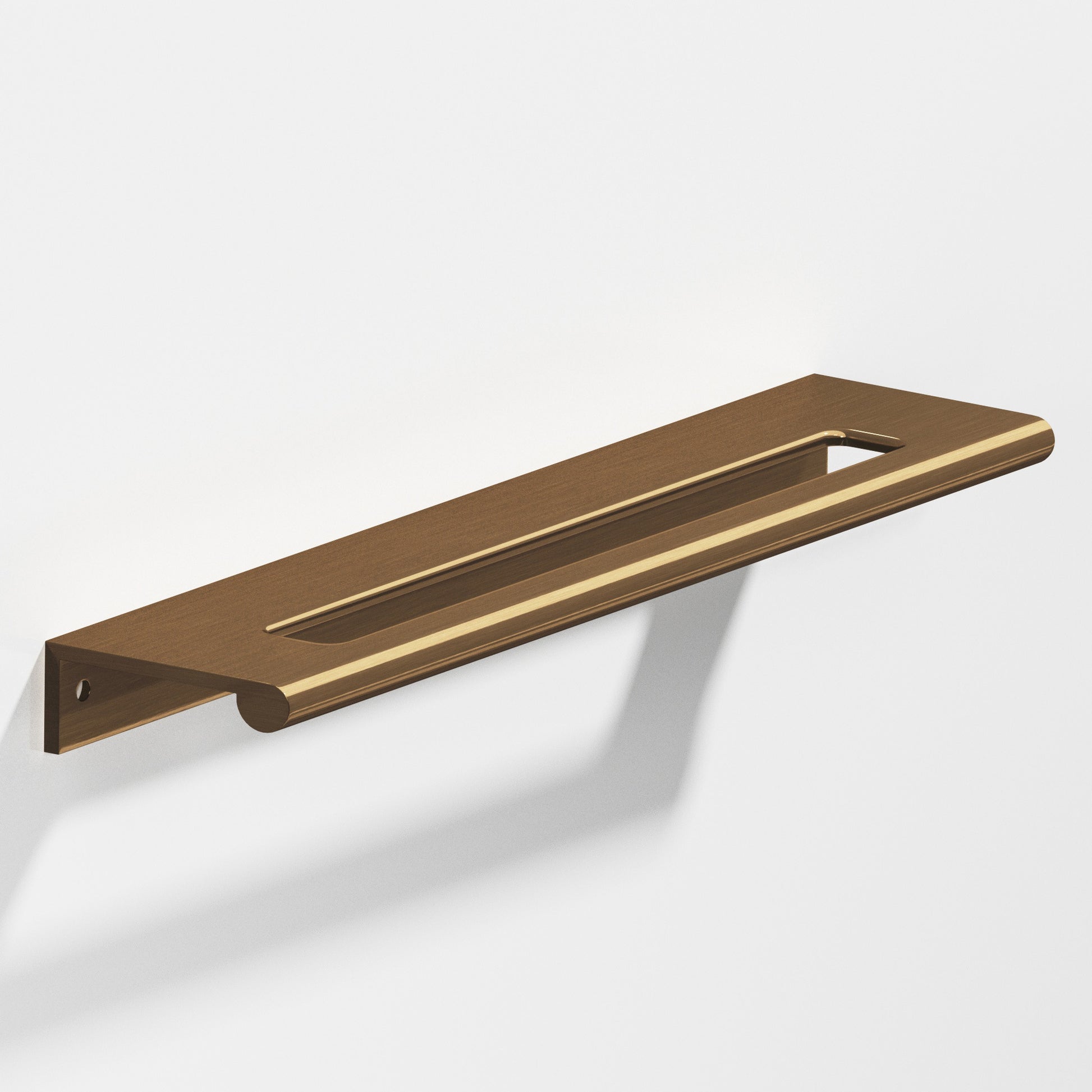 Colonial Bronze Series 701 10" Edge Pull With Fully-Rounded Lip And Center Coutout Light Statuary Bronze / 10"