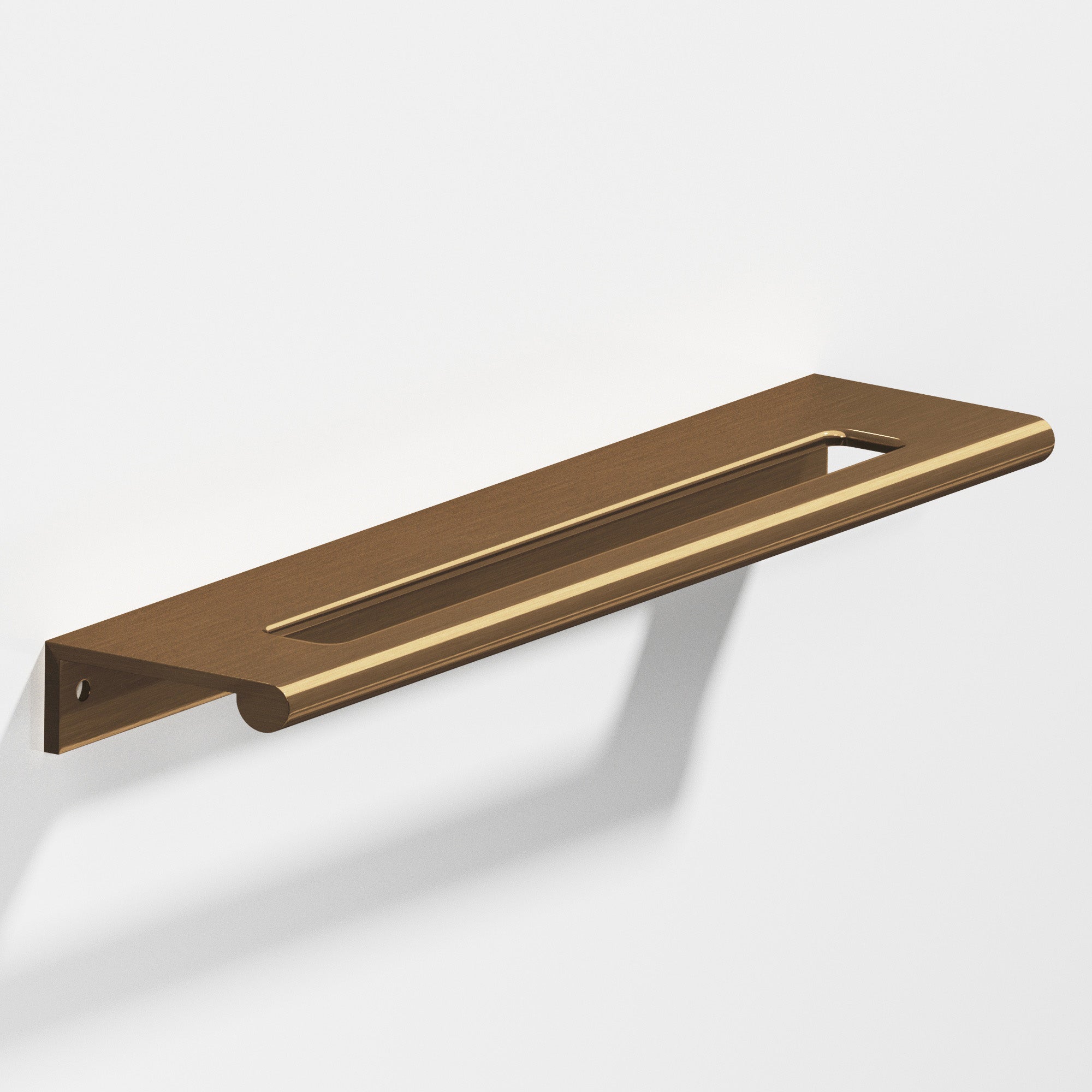 Colonial Bronze Series 701 4" Edge Pull With Fully-Rounded Lip And Center Coutout Light Statuary Bronze / 4"