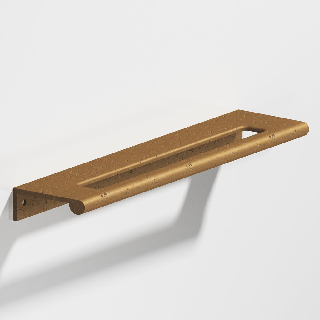 Colonial Bronze Series 701 24" Edge Pull With Fully-Rounded Lip And Center Coutout Distressed Light Statuary Bronze / 24"