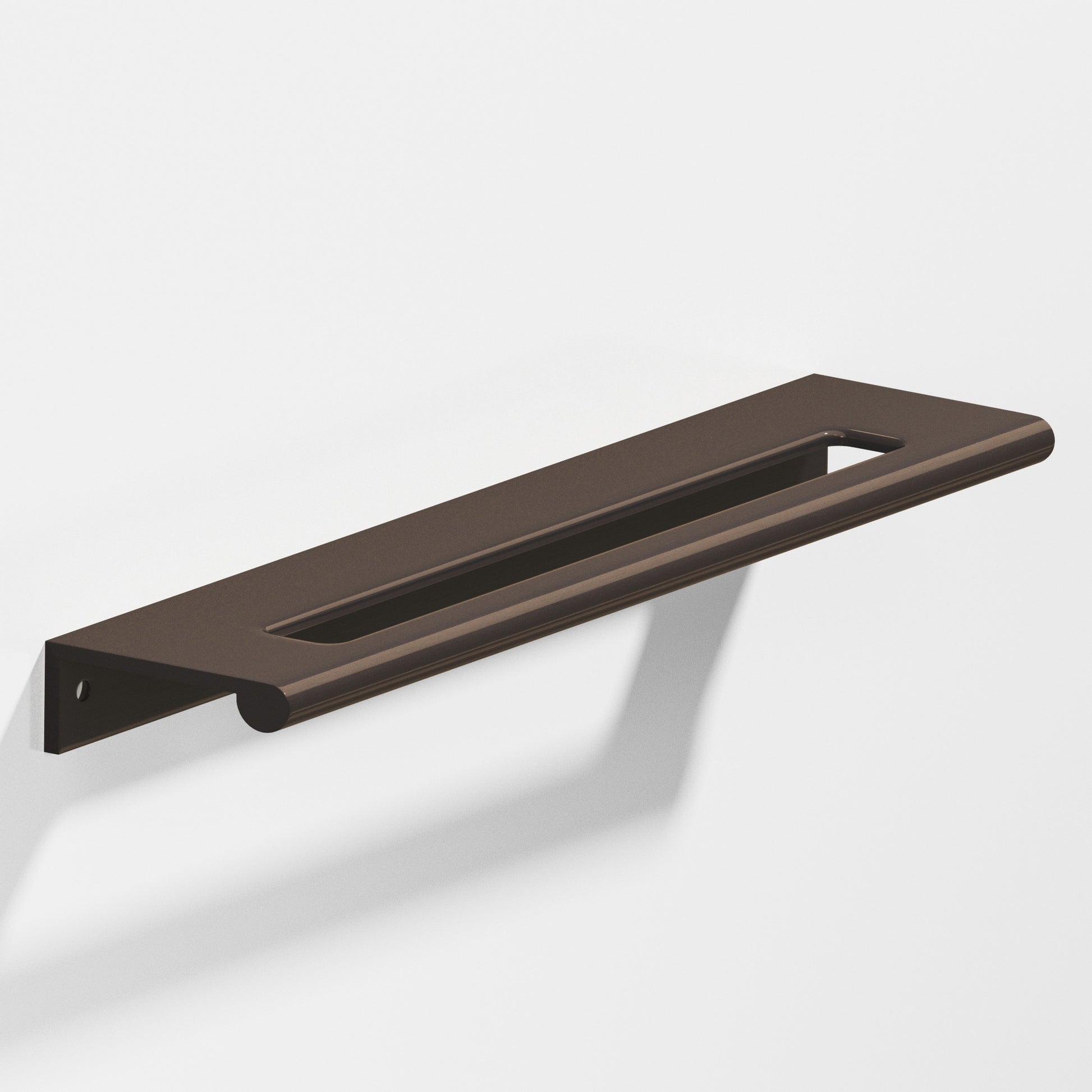 Colonial Bronze Series 701 12" Edge Pull With Fully-Rounded Lip And Center Coutout Dark Statuary Bronze / 12"