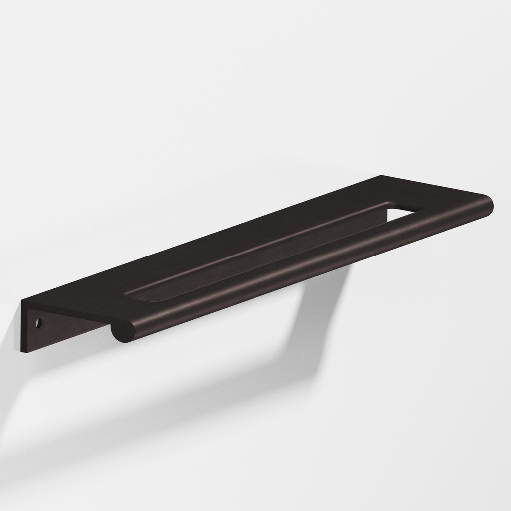 Colonial Bronze Series 701 24" Edge Pull With Fully-Rounded Lip And Center Coutout Matte Dark Statuary Bronze / 24"