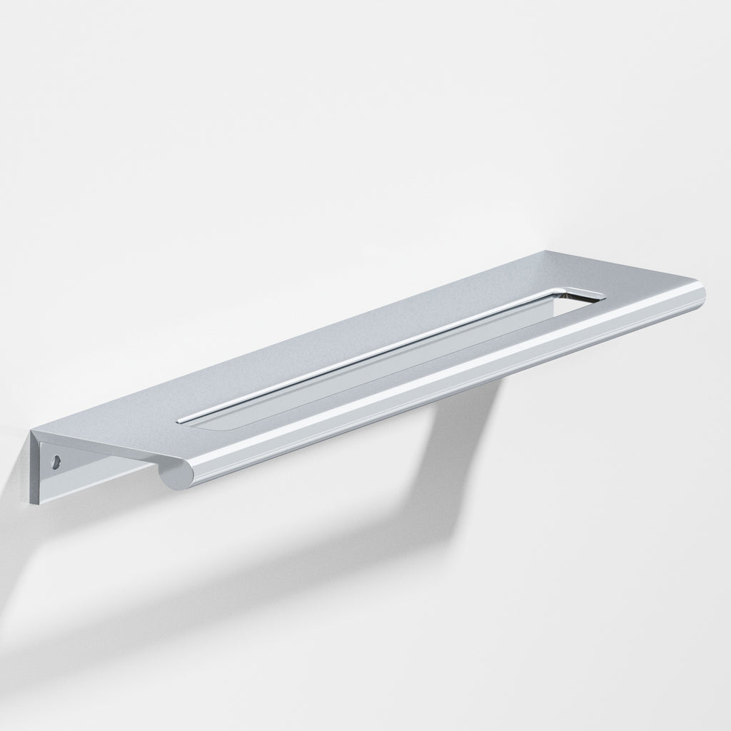 Colonial Bronze Series 701 8" Edge Pull With Fully-Rounded Lip And Center Coutout Polished Chrome / 8"
