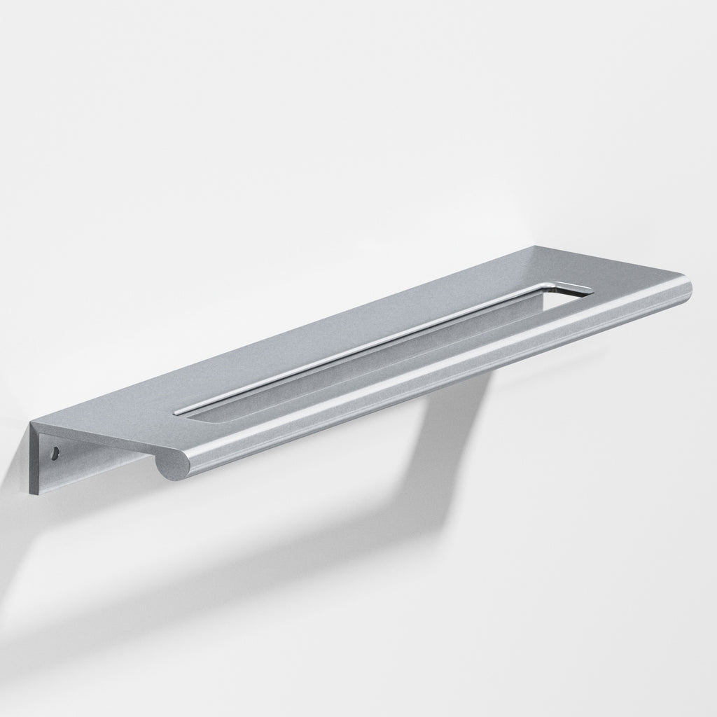 Colonial Bronze Series 701 16" Edge Pull With Fully-Rounded Lip And Center Coutout Satin Chrome / 16"
