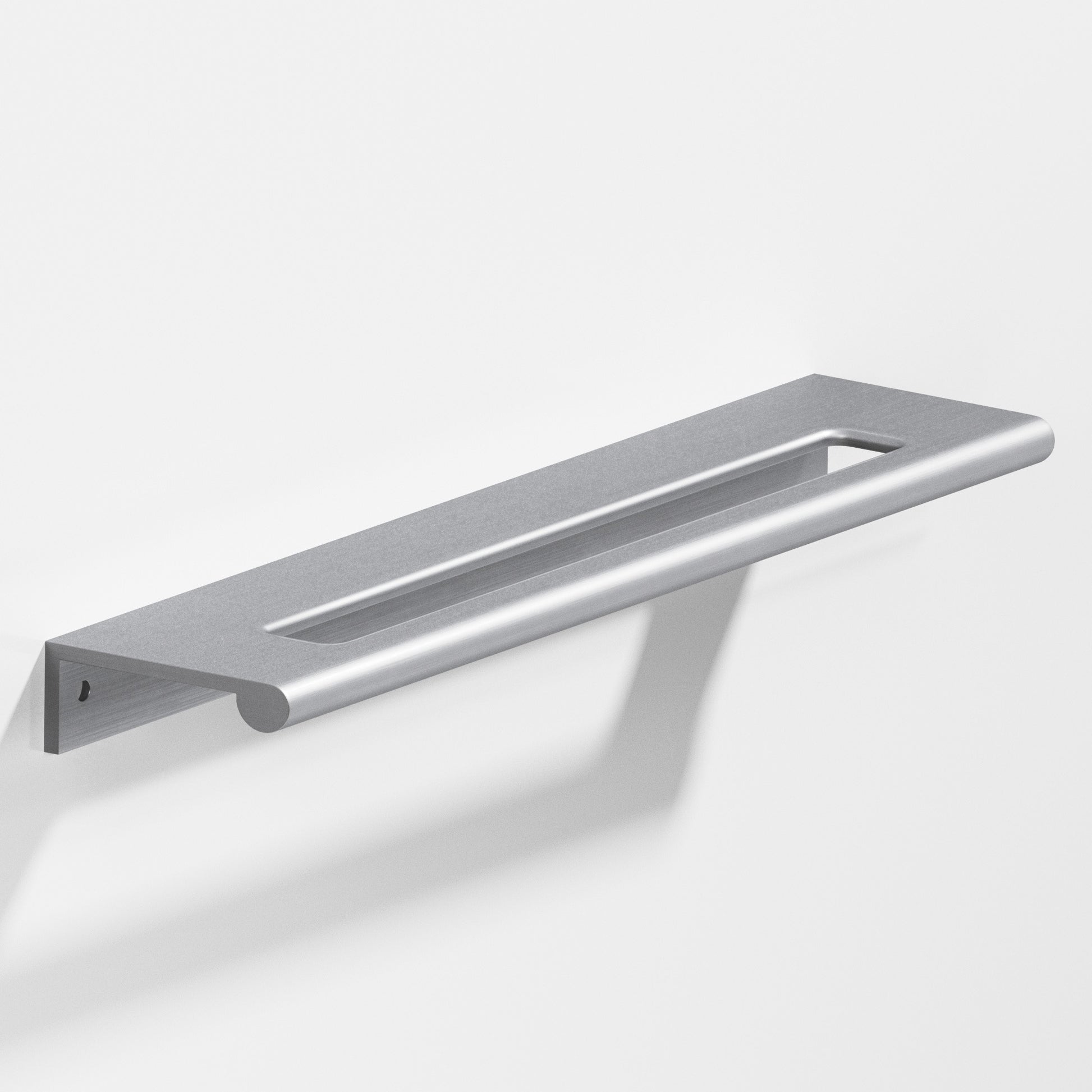 Colonial Bronze Series 701 28" Edge Pull With Fully-Rounded Lip And Center Coutout Matte Satin Chrome / 28"