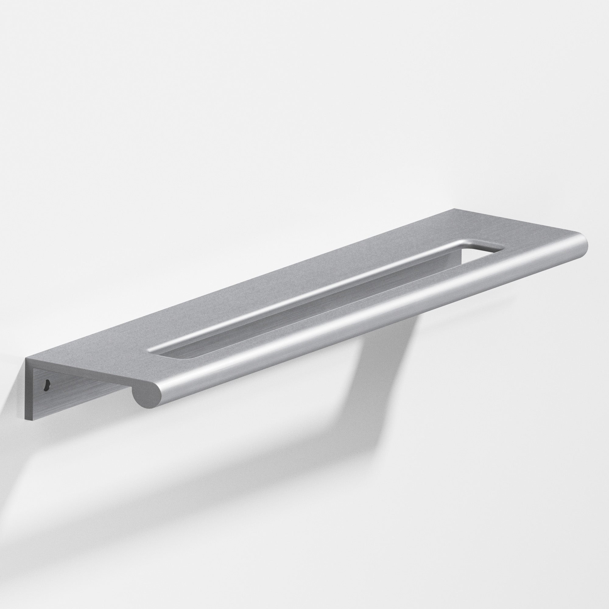 Colonial Bronze Series 701 28" Edge Pull With Fully-Rounded Lip And Center Coutout Matte Satin Chrome / 28"