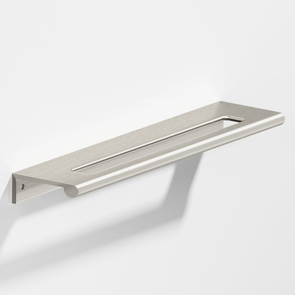 Colonial Bronze Series 701 12" Edge Pull With Fully-Rounded Lip And Center Coutout Satin Nickel / 12"