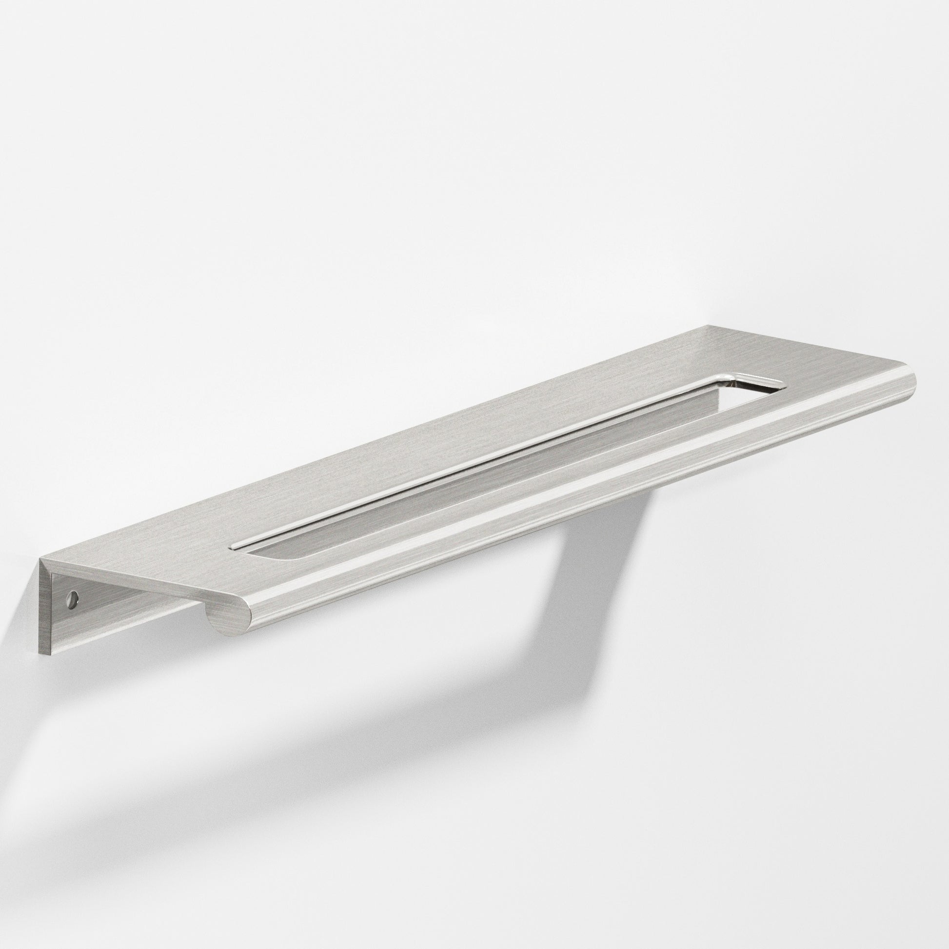 Colonial Bronze Series 701 2" Edge Pull With Fully-Rounded Lip And Center Coutout Nickel Stainless / 2"