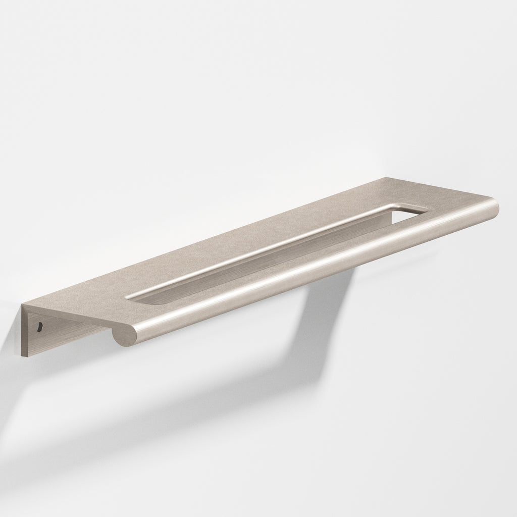Colonial Bronze Series 701 12" Edge Pull With Fully-Rounded Lip And Center Coutout Matte Satin Nickel / 12"