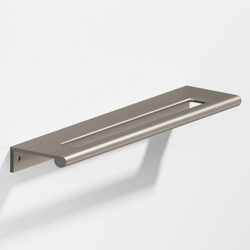 Colonial Bronze Series 701 12" Edge Pull With Fully-Rounded Lip And Center Coutout Matte Pewter / 12"