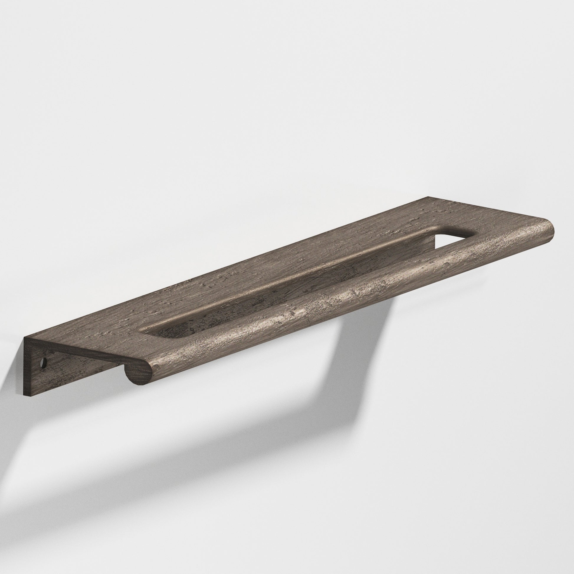 Colonial Bronze Series 701 6" Edge Pull With Fully-Rounded Lip And Center Coutout Distressed Pewter / 6"