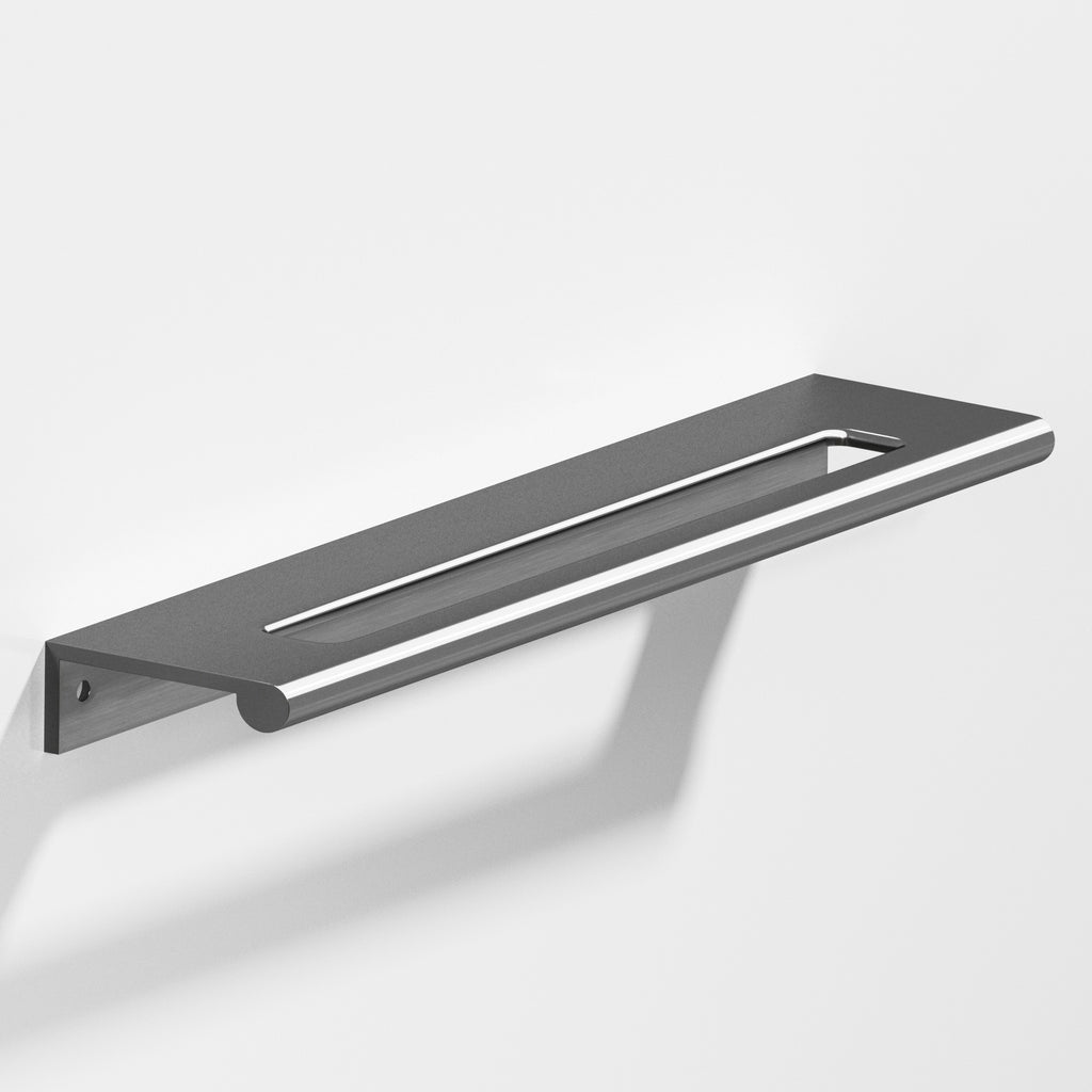 Colonial Bronze Series 701 10" Edge Pull With Fully-Rounded Lip And Center Coutout Graphite / 10"
