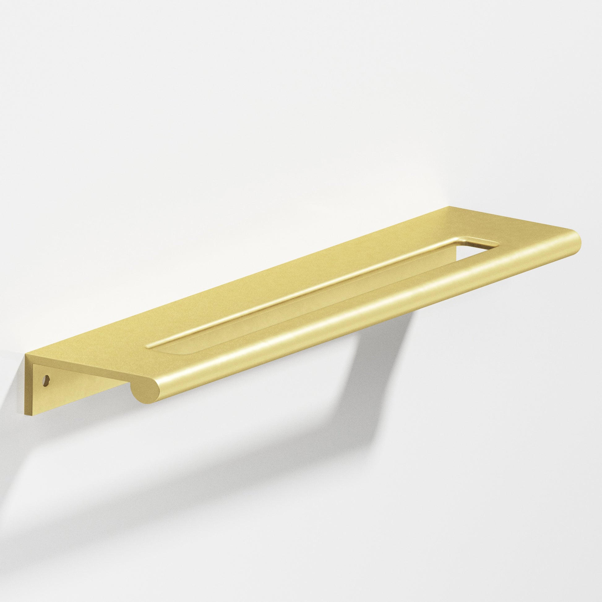 Colonial Bronze Series 701 5" Edge Pull With Fully-Rounded Lip And Center Coutout Matte Satin Brass / 5"