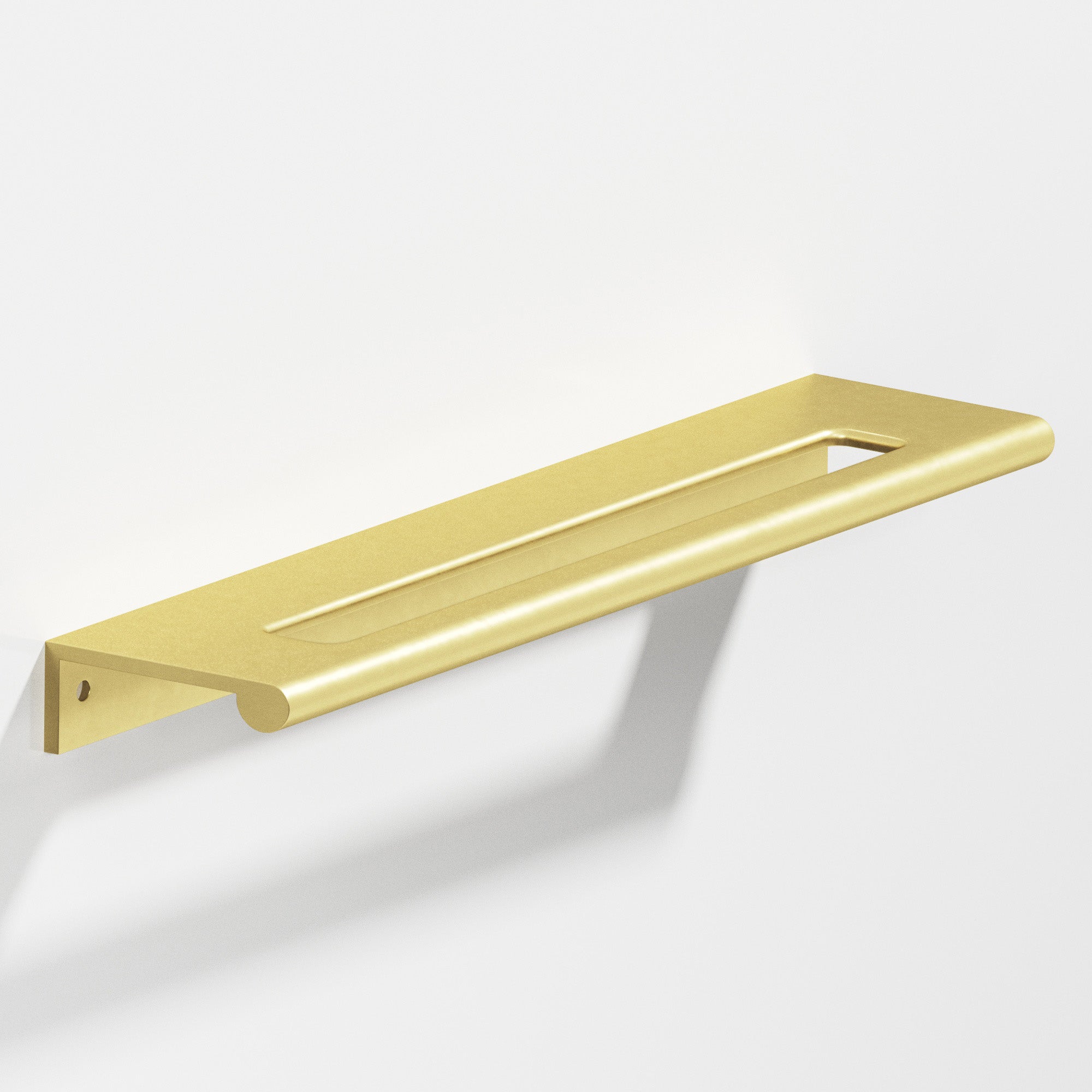 Colonial Bronze Series 701 5" Edge Pull With Fully-Rounded Lip And Center Coutout Matte Satin Brass / 5"