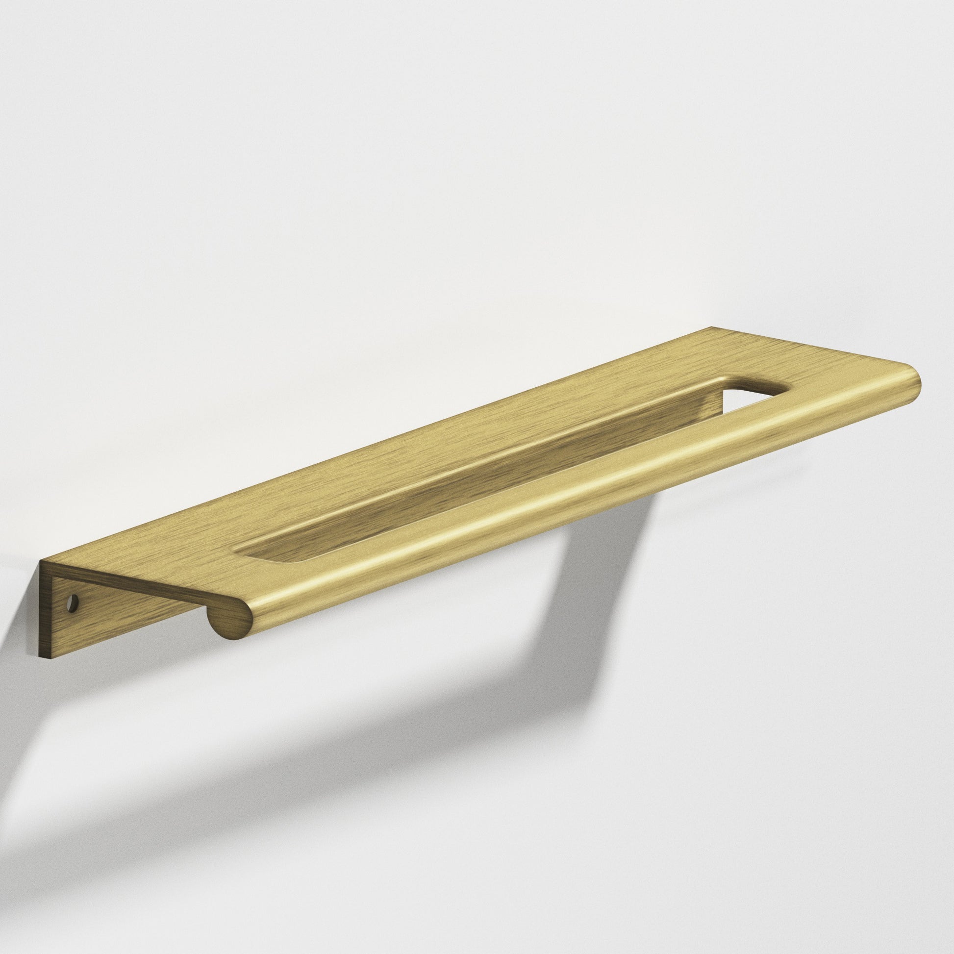 Colonial Bronze Series 701 10" Edge Pull With Fully-Rounded Lip And Center Coutout Matte Antique Satin Brass / 10"