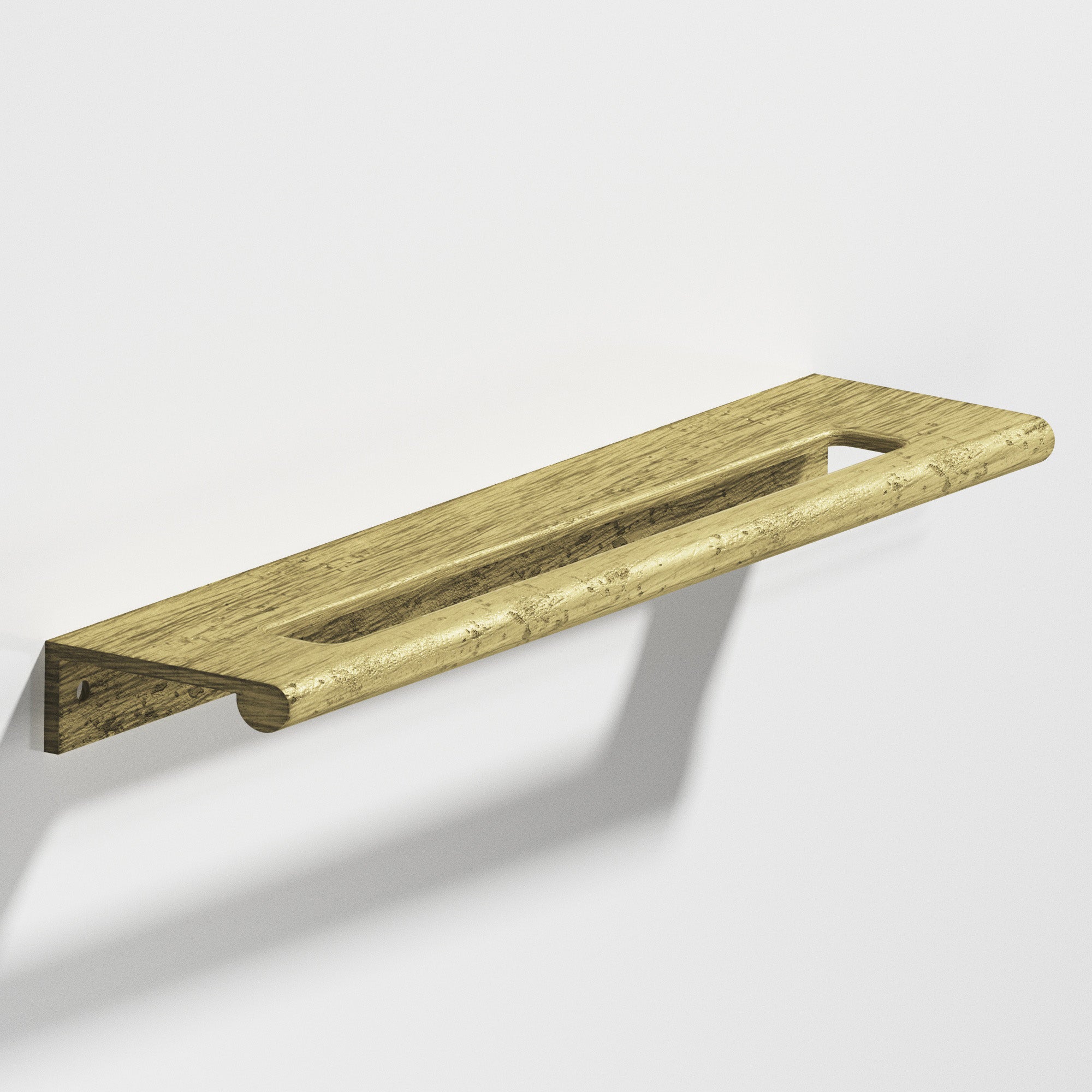 Colonial Bronze Series 701 6" Edge Pull With Fully-Rounded Lip And Center Coutout Distressed Antique Brass / 6"