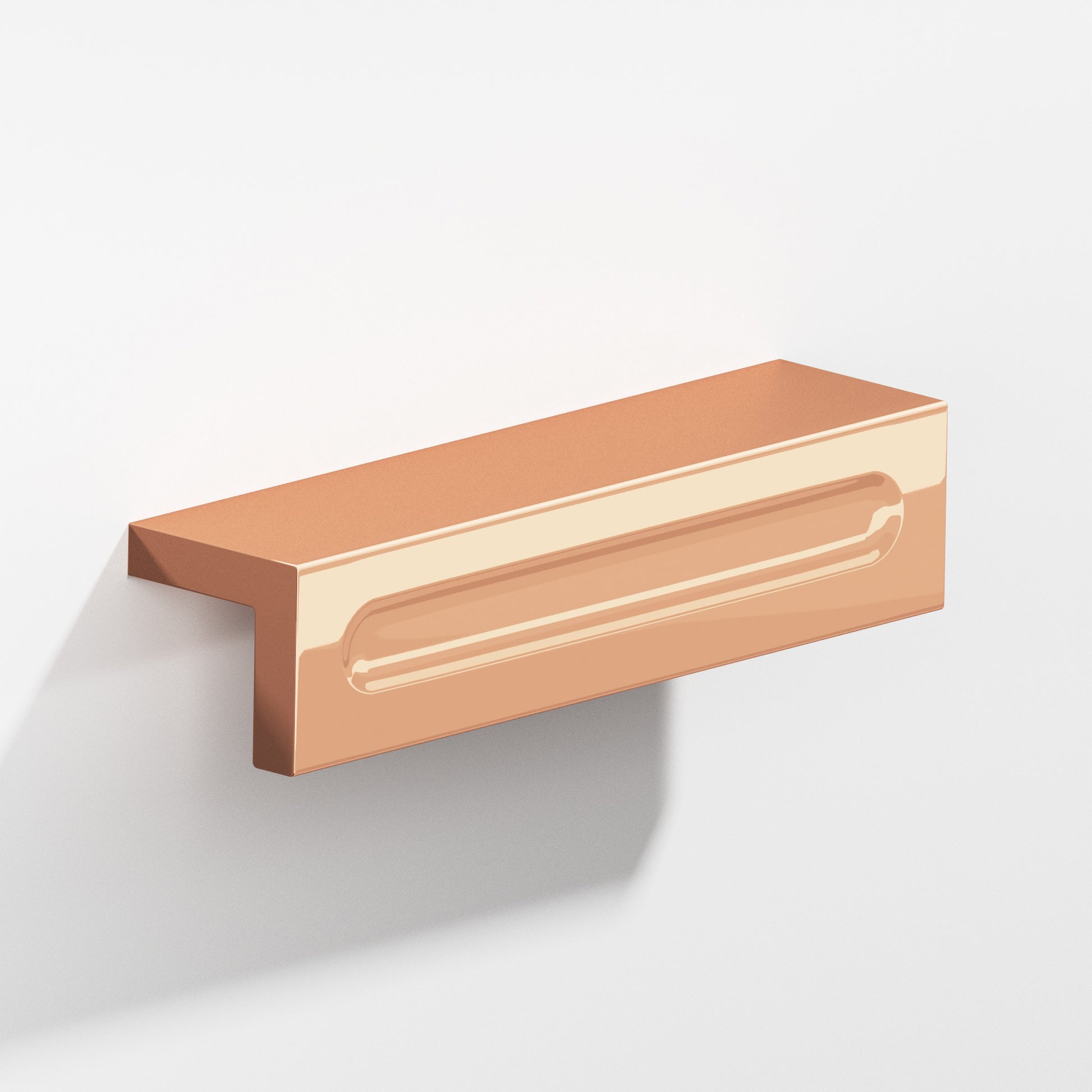 Colonial Bronze Series 716 11" L-Shaped Cabinet Edge Pull With Finger Indent Polished Copper / 11"