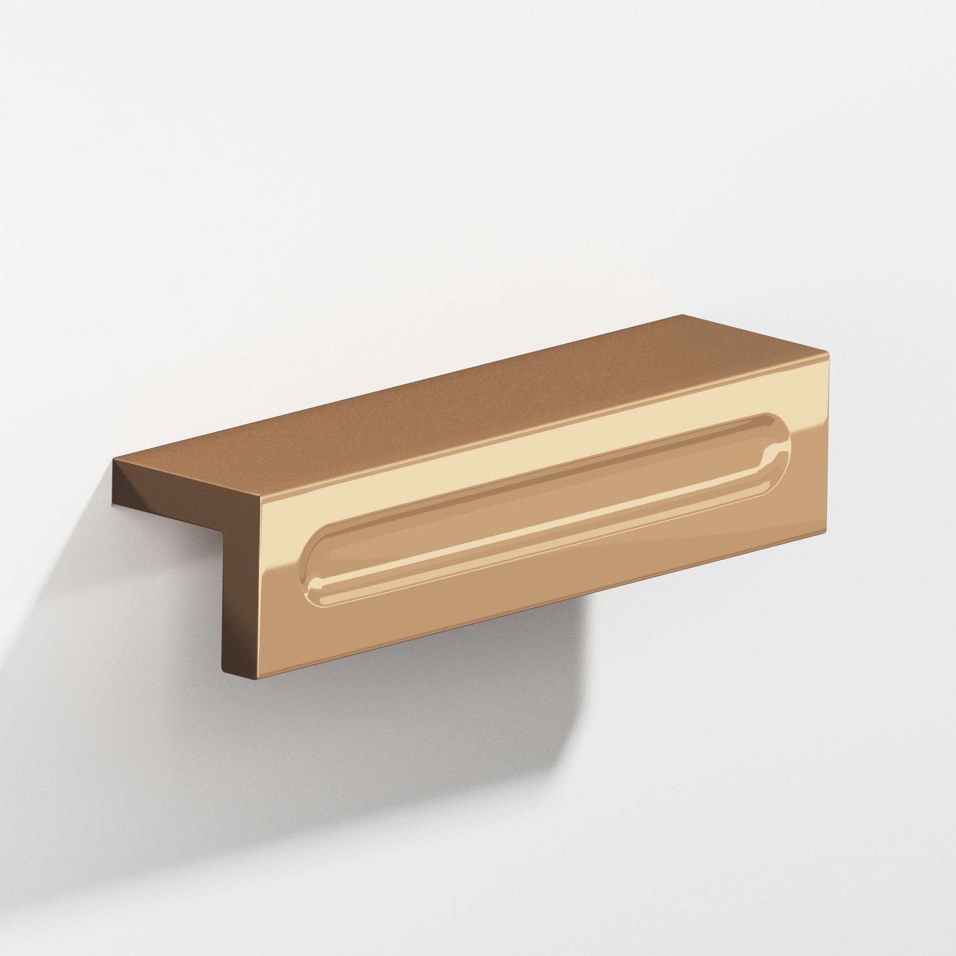 Colonial Bronze Series 716 3" L-Shaped Cabinet Edge Pull With Finger Indent Polished Bronze / 3"