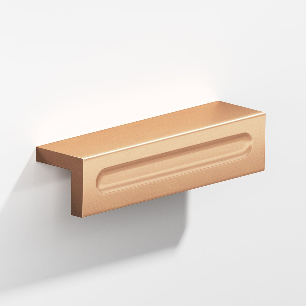 Colonial Bronze Series 716 11" L-Shaped Cabinet Edge Pull With Finger Indent Satin Bronze / 11"