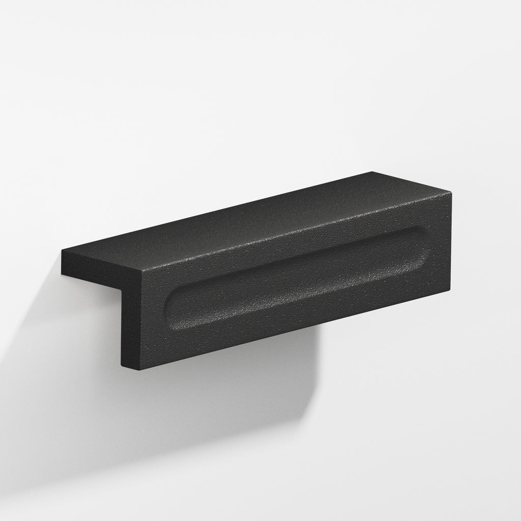 Colonial Bronze Series 716 3" L-Shaped Cabinet Edge Pull With Finger Indent Frost Black™ / 3"