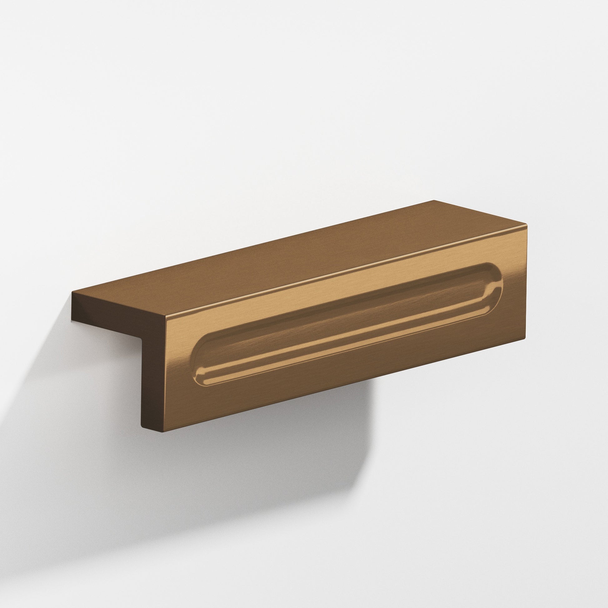 Colonial Bronze Series 716 11" L-Shaped Cabinet Edge Pull With Finger Indent Light Statuary Bronze / 11"