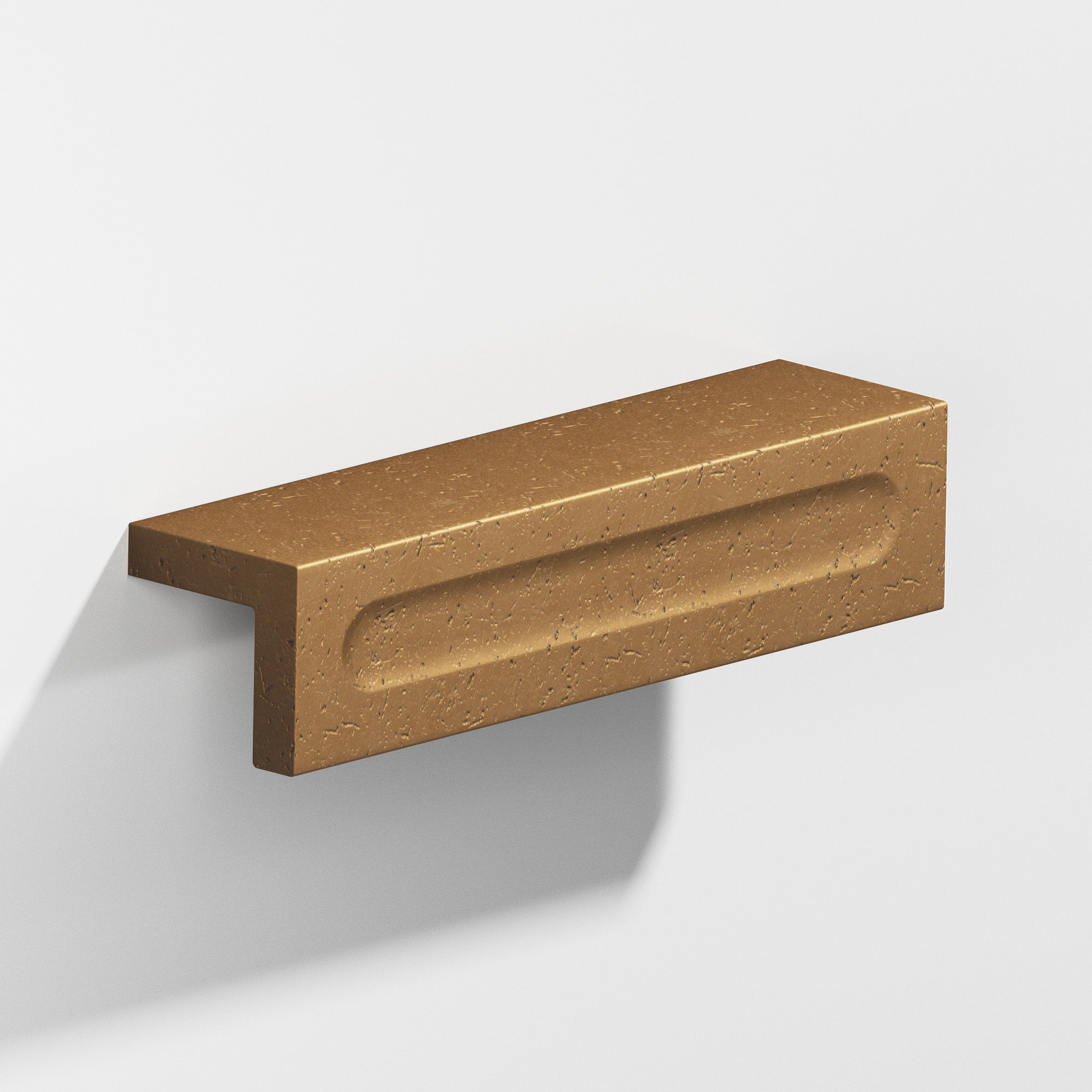 Colonial Bronze Series 716 5" L-Shaped Cabinet Edge Pull With Finger Indent Distressed Light Statuary Bronze / 5"