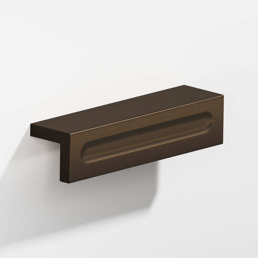 Colonial Bronze Series 716 9" L-Shaped Cabinet Edge Pull With Finger Indent Oil Rubbed Bronze / 9"
