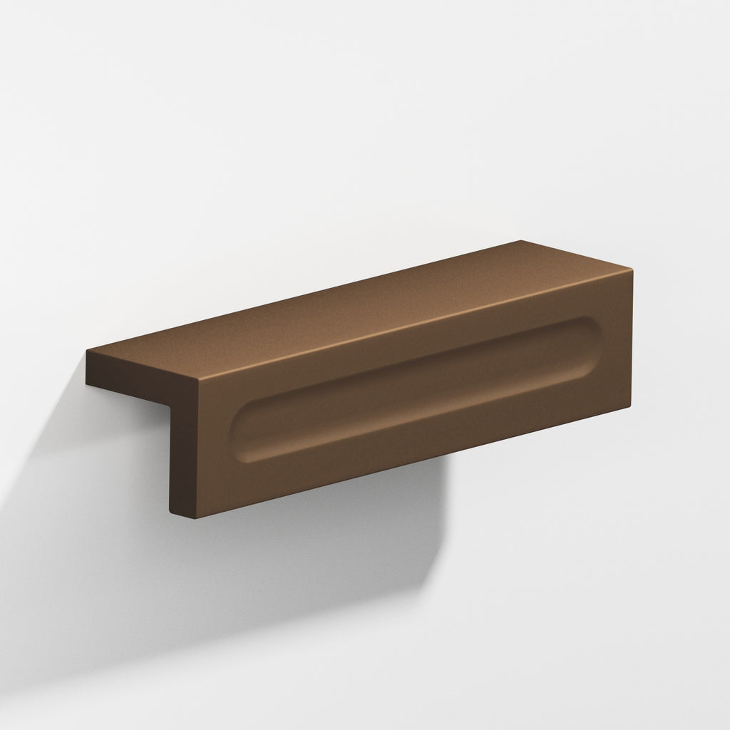 Colonial Bronze Series 716 3" L-Shaped Cabinet Edge Pull With Finger Indent Matte Oil Rubbed Bronze / 3"