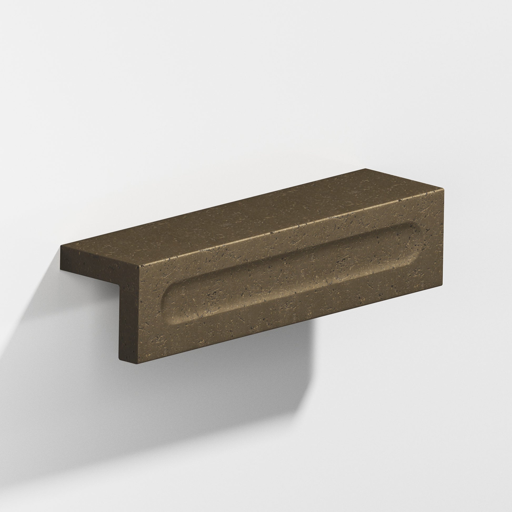 Colonial Bronze Series 716 9" L-Shaped Cabinet Edge Pull With Finger Indent Distressed Oil Rubbed Bronze / 9"