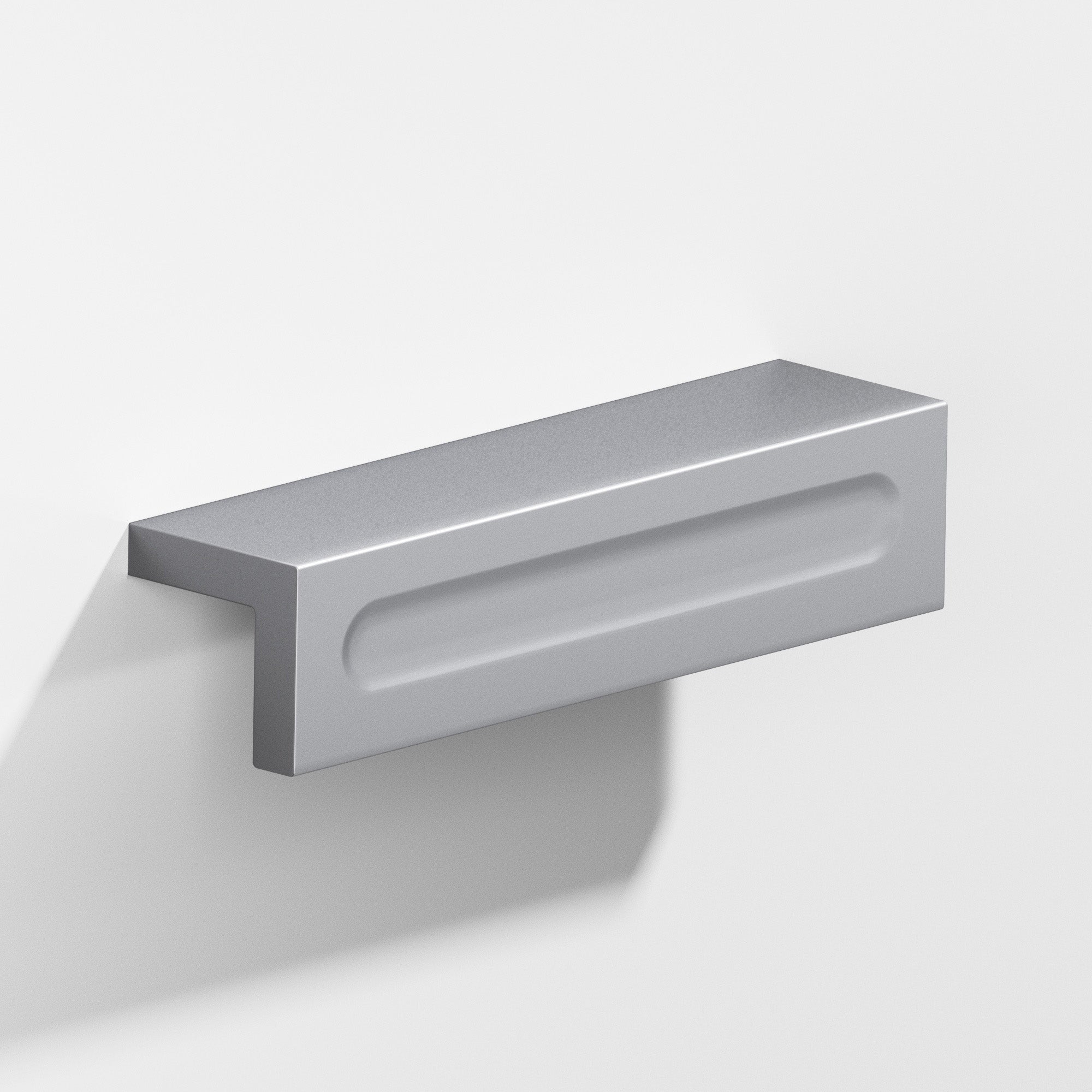 Colonial Bronze Series 716 5" L-Shaped Cabinet Edge Pull With Finger Indent Matte Satin Chrome / 5"