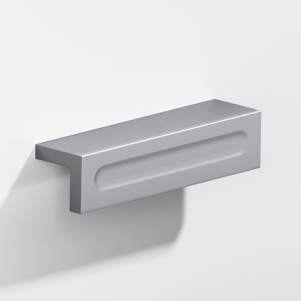 Colonial Bronze Series 716 3" L-Shaped Cabinet Edge Pull With Finger Indent Matte Satin Chrome / 3"