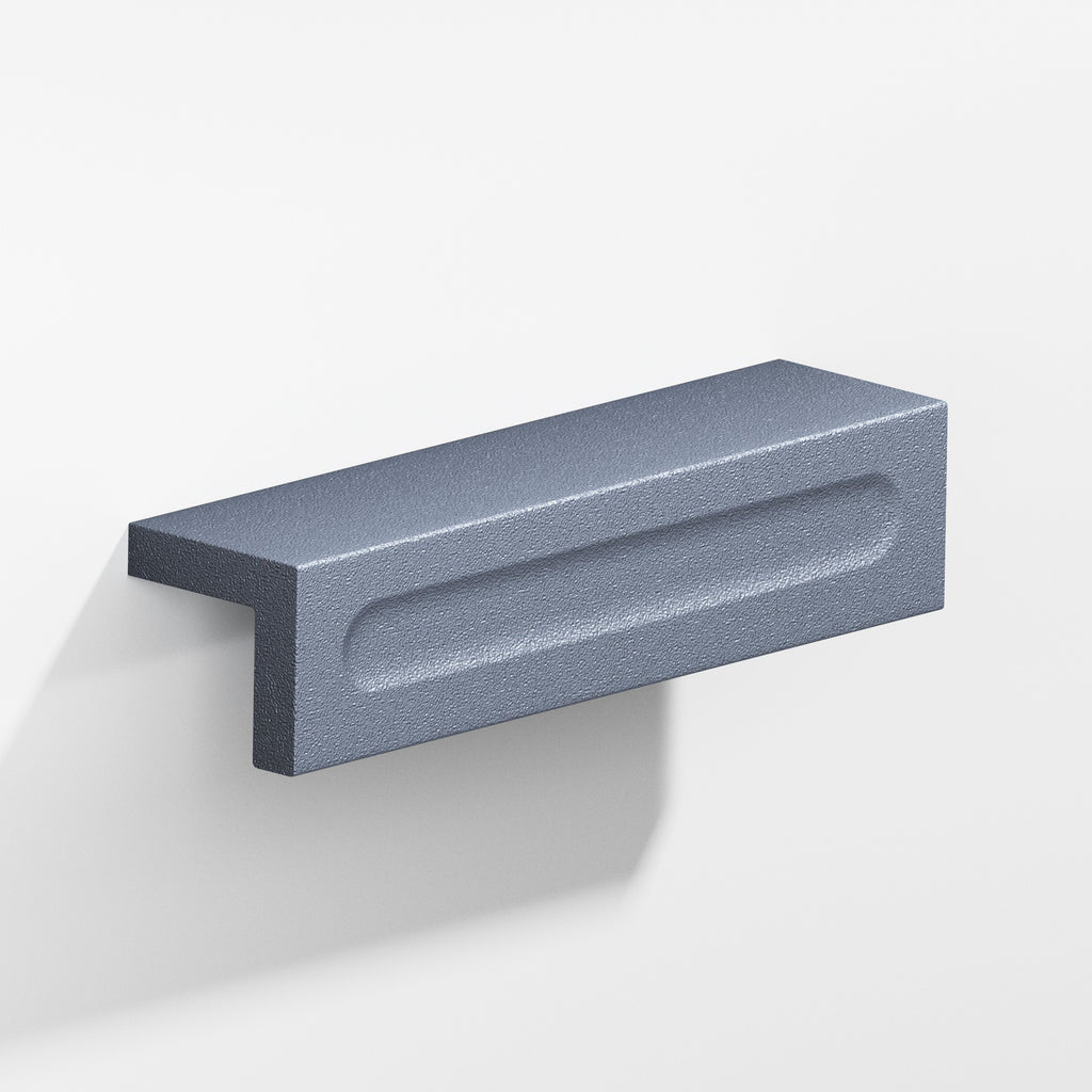 Colonial Bronze Series 716 11" L-Shaped Cabinet Edge Pull With Finger Indent Frost Chrome™ / 11"