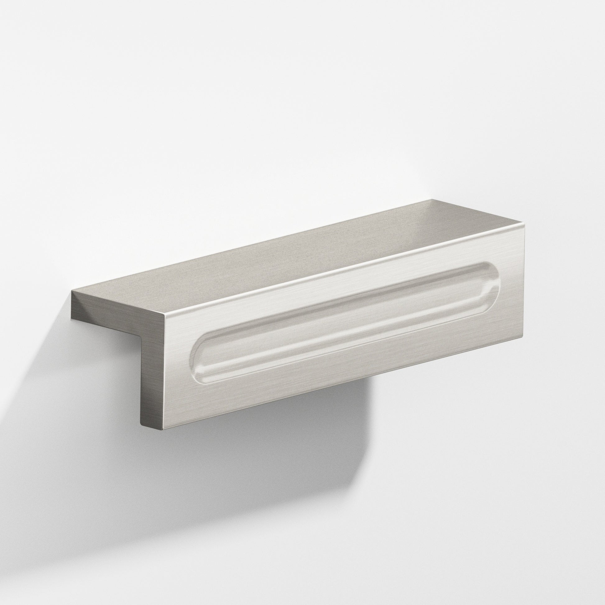 Colonial Bronze Series 716 3" L-Shaped Cabinet Edge Pull With Finger Indent Satin Nickel / 3"