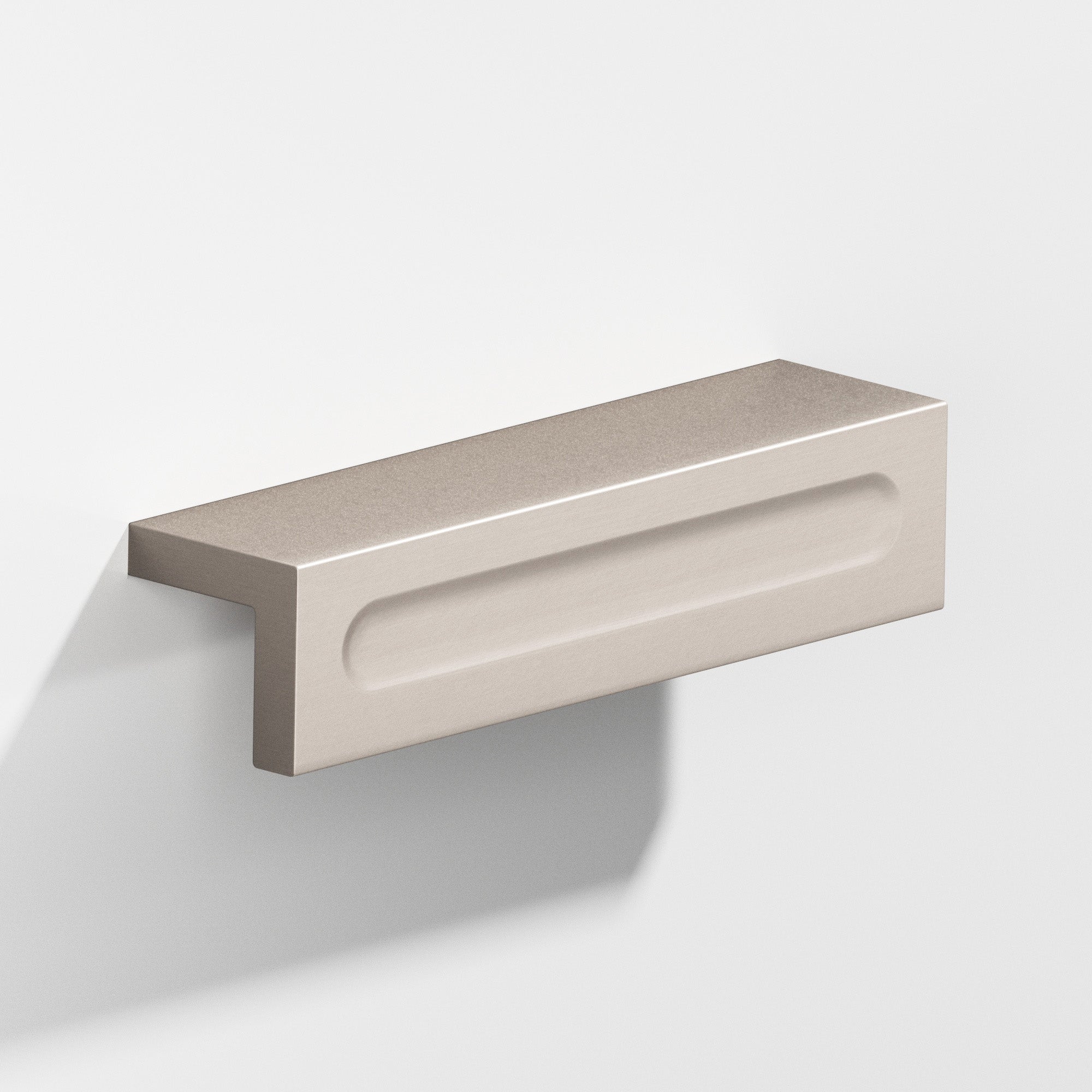 Colonial Bronze Series 716 9" L-Shaped Cabinet Edge Pull With Finger Indent Matte Satin Nickel / 9"