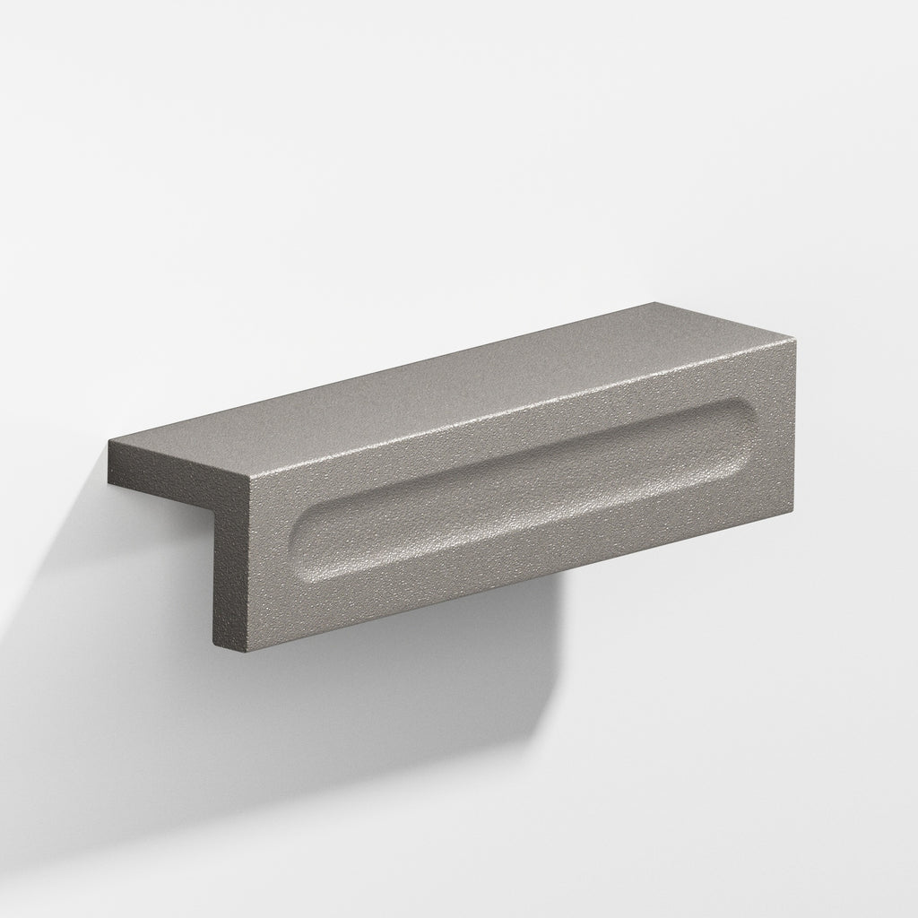 Colonial Bronze Series 716 11" L-Shaped Cabinet Edge Pull With Finger Indent Frost Nickel™ / 11"