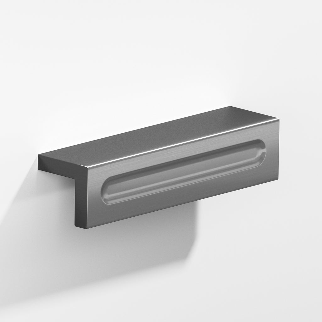 Colonial Bronze Series 716 11" L-Shaped Cabinet Edge Pull With Finger Indent Graphite / 11"