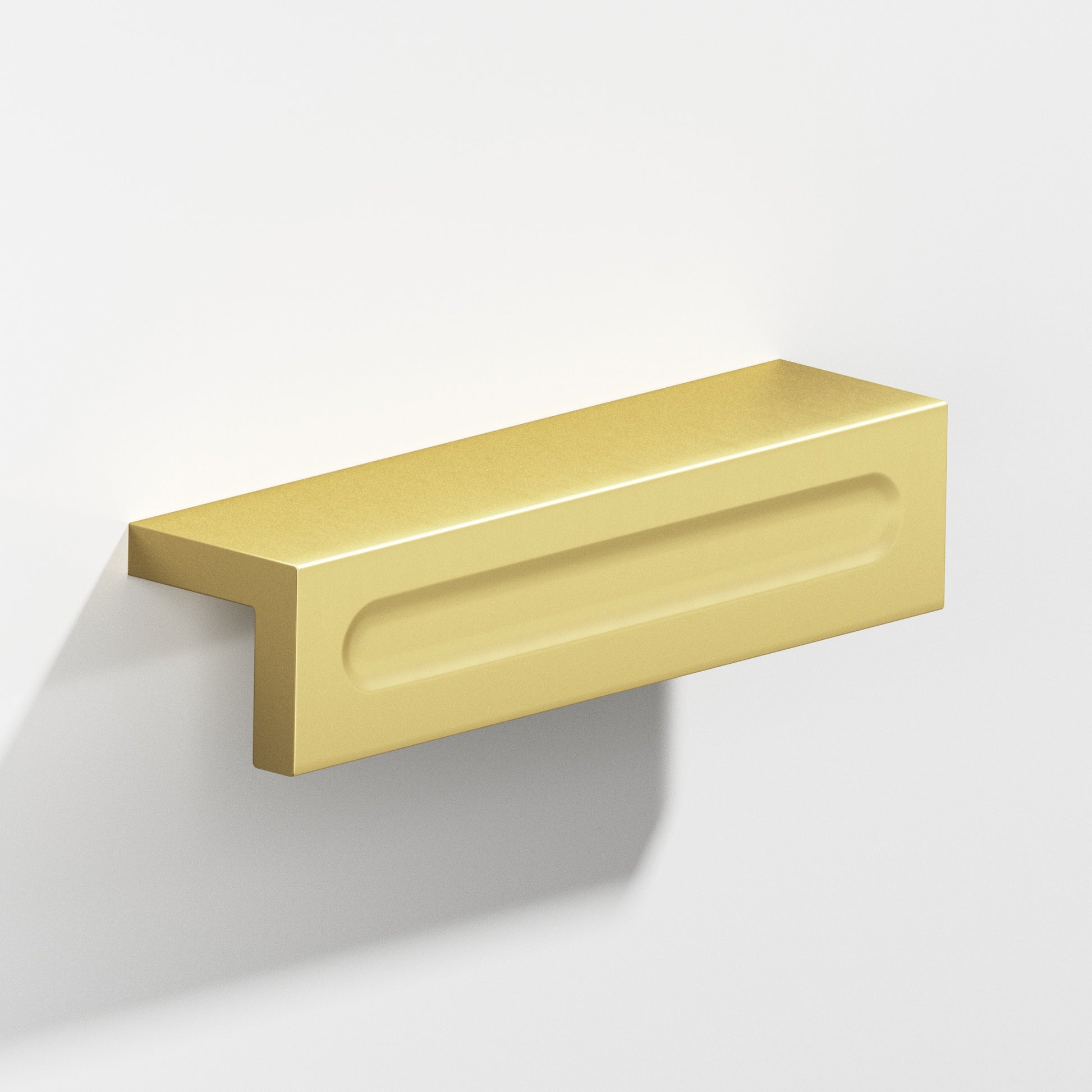 Colonial Bronze Series 716 3" L-Shaped Cabinet Edge Pull With Finger Indent Matte Satin Brass / 3"